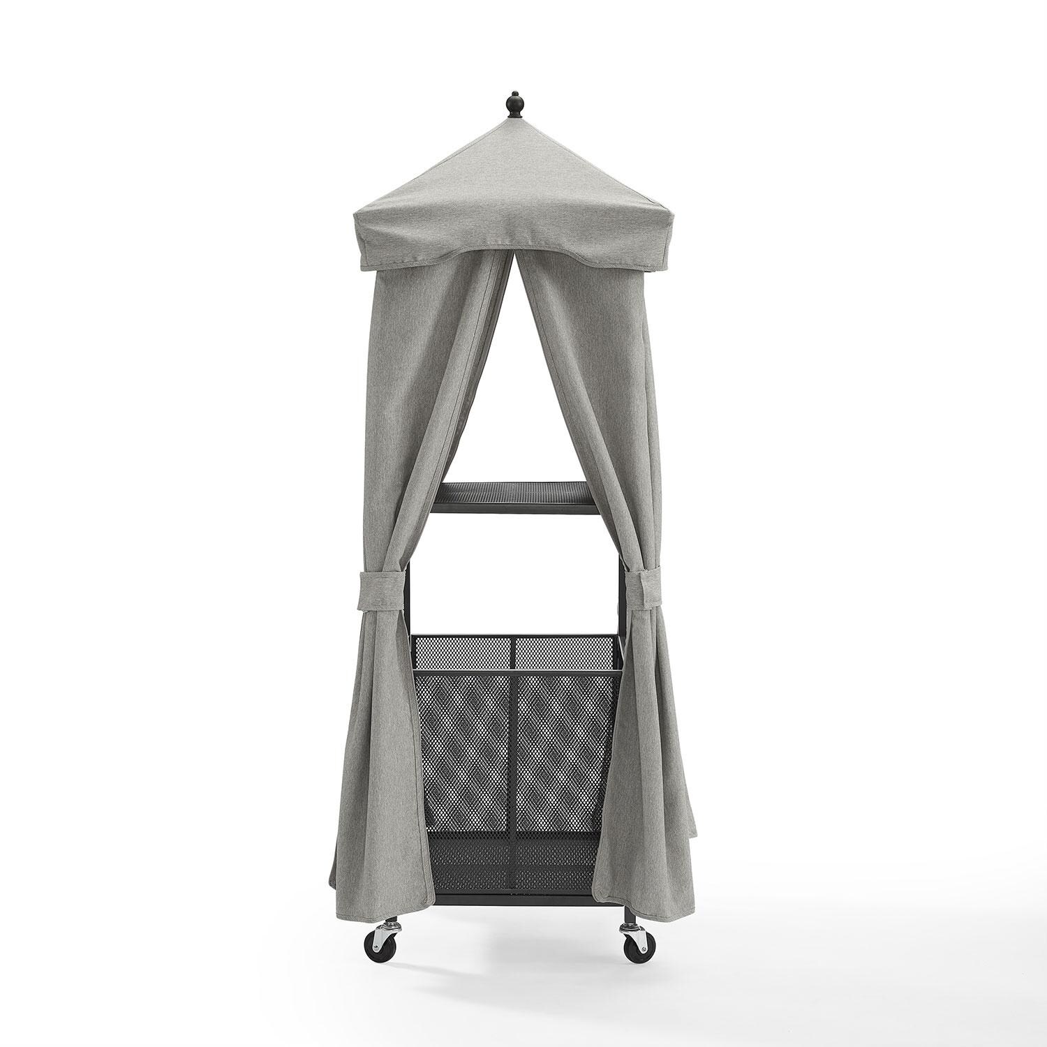 Timeless Bay Outdoor Storage Towel Valet By Ultimate Patio - Front View - White Background thumbnail
