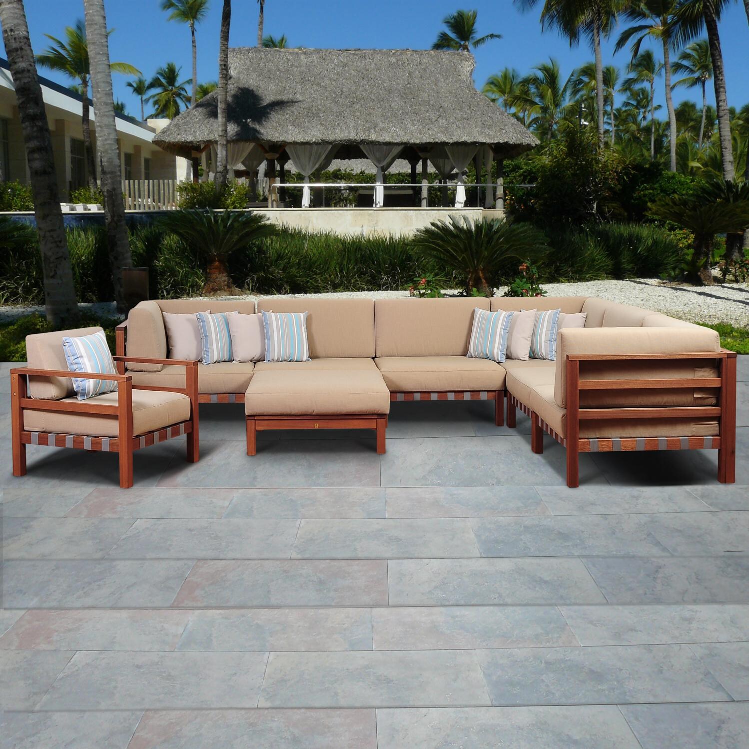 Ia Derbyshire 6 Person Eucalyptus Patio Sectional Set By Jamie Ia Derbyshire 6 Person Eucalyptus Patio Sectional Set By Jamie Durie Bbq Guys