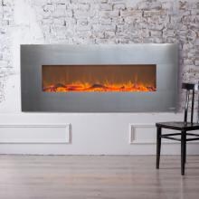 Touchstone Home Products Onyx 50-Inch Wall Mount Electric Fireplace With Stainless Steel Surround - 80026 image