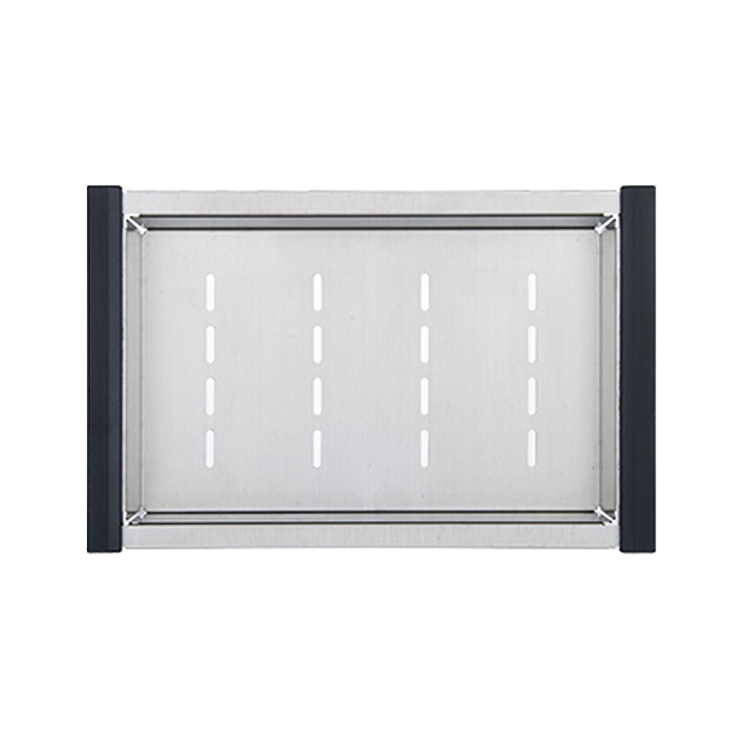 BBQGuys Signature BBQ-24SNK-SS-MG 24-in Undermount Marine Grade Stainless Steel Outdoor Sink - Colander - White Background thumbnail