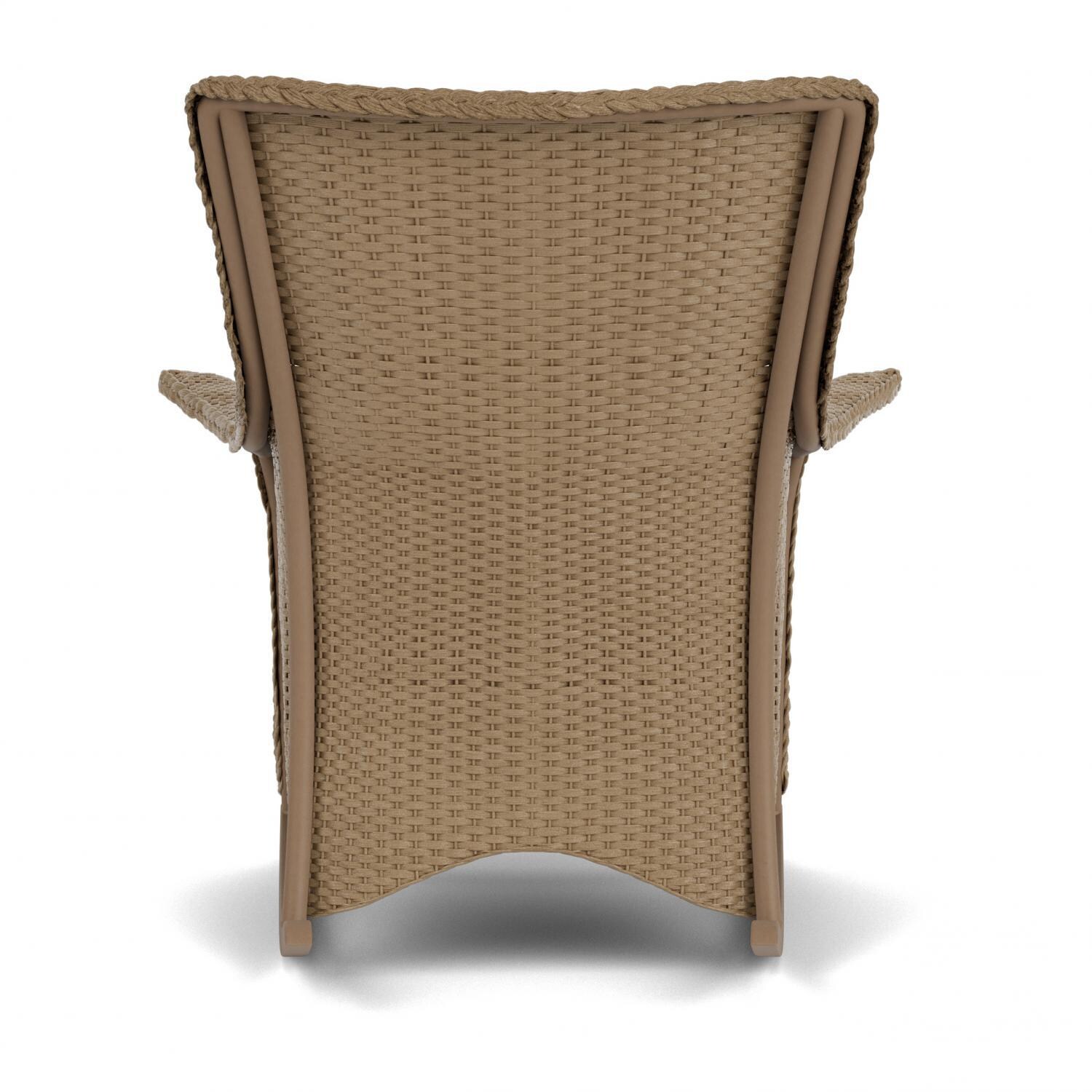 Lloyd Flanders Mandalay Porch Rocker in Fawn Finish with Demo Skyway fabric - Back thumbnail