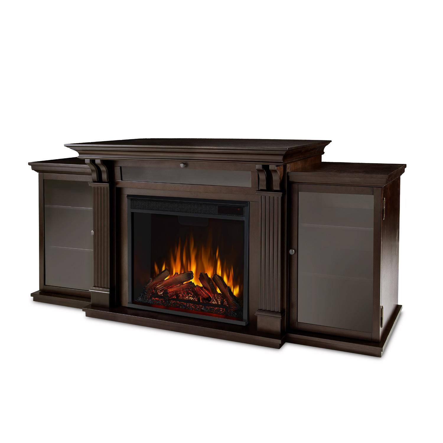 Real Flame - 7720E-DW - Calie 67-Inch Electric Fireplace Entertainment Center - Dark Walnut - Front thumbnail
