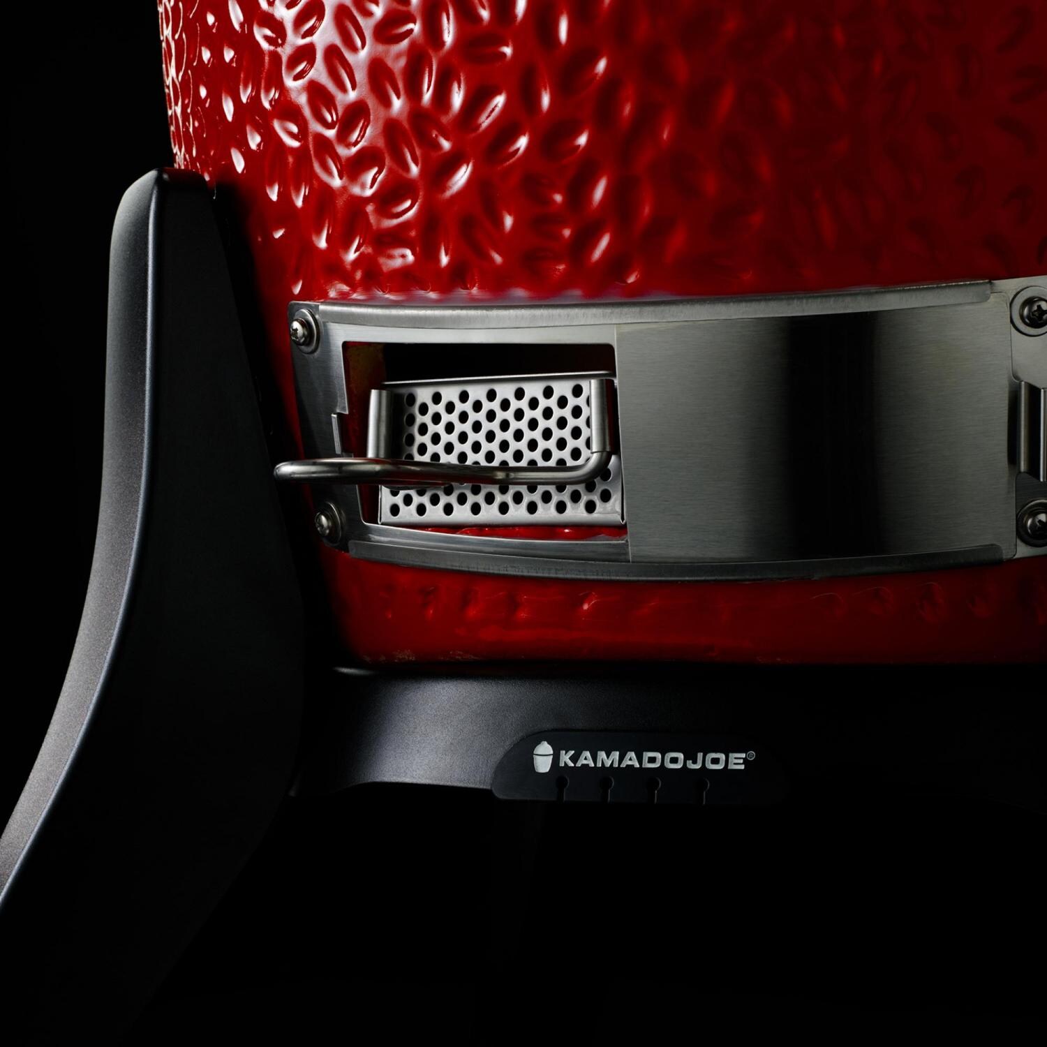 Kamado Joe® KJ15040721 Classic Joe™ III Standalone 18-inch Charcoal Grill w/ Grill Gripper, and Ash Tool - Red - Slide-Out Ash Drawer thumbnail