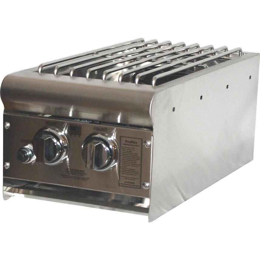 ProFire Deluxe Built-In Natural Gas Double Side Burner - Open thumbnail