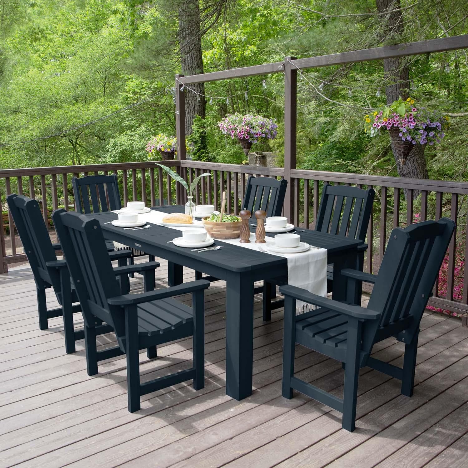 Lakeview Outdoor Designs Hart Lane 7 Pc Recycled Plastic Dining Set in Federal Blue by - LV-ST7LH1CO5AA-FBE