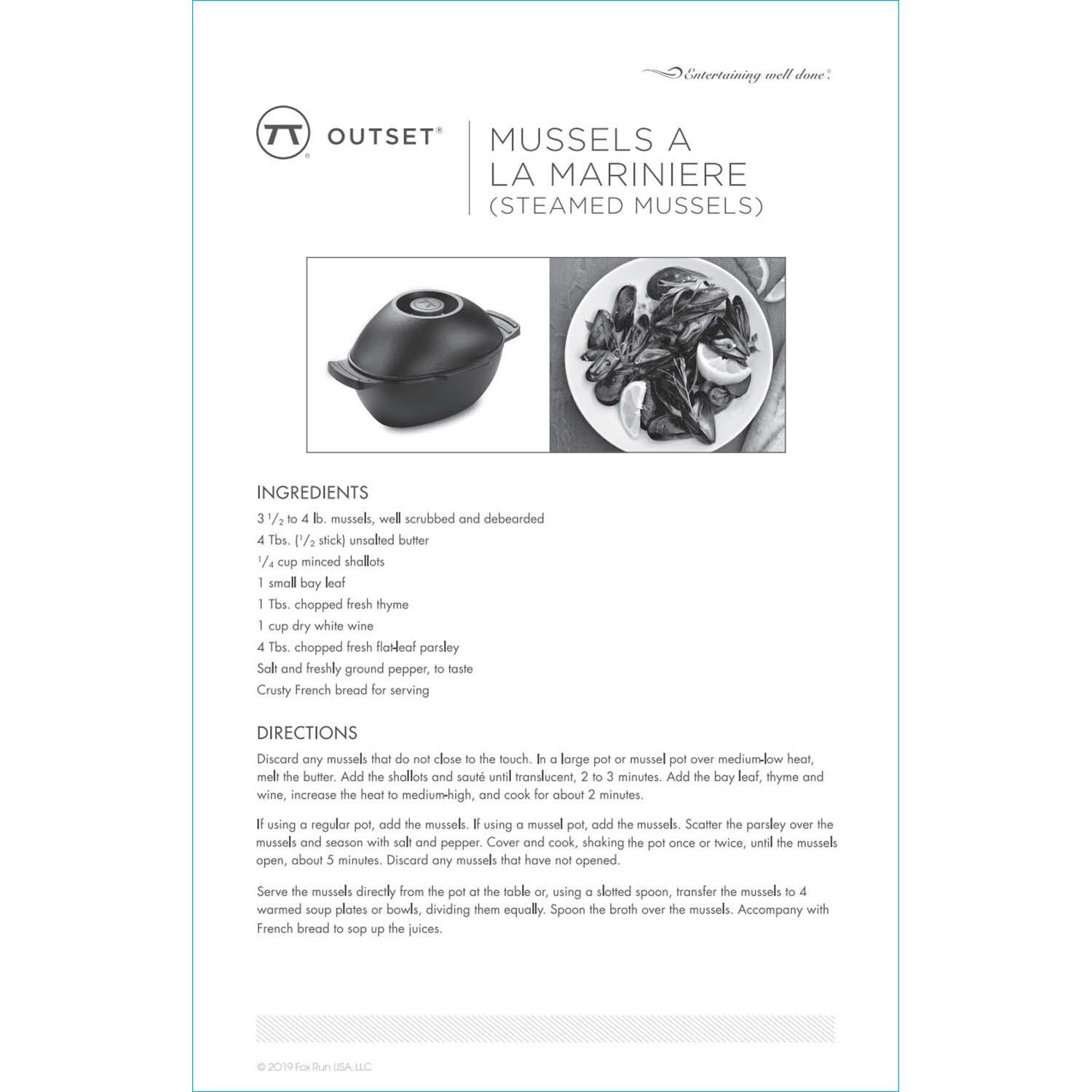 Outset 76495 Cast Iron Mussel/Seafood Pot - Recipe - Detail thumbnail