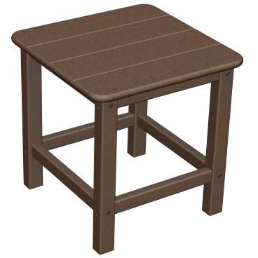Poly-Wood Recycled Plastic Wood Seashell Adirondack End Table - 18 Inch ...