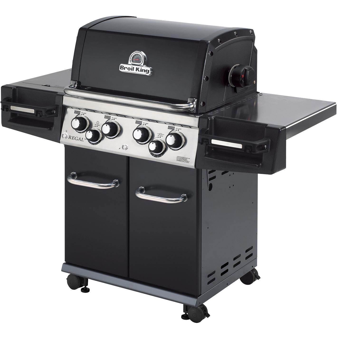 Broil King Regal 490 Pro 4-Burner Freestanding Gas Grill - Angled View thumbnail
