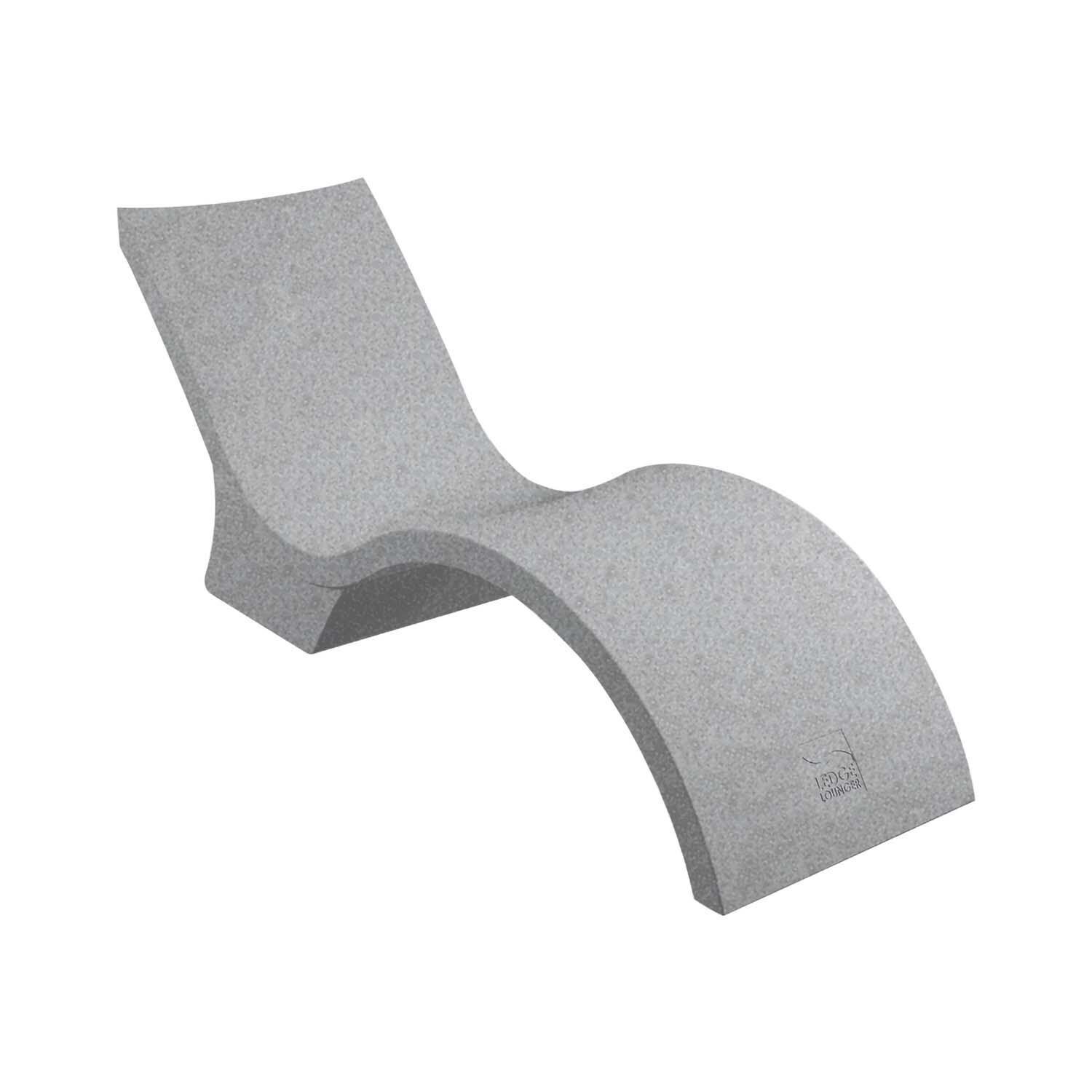 Ledge Lounger Signature Deep In Pool Chaise Lounge - Granite Gray - White Background thumbnail