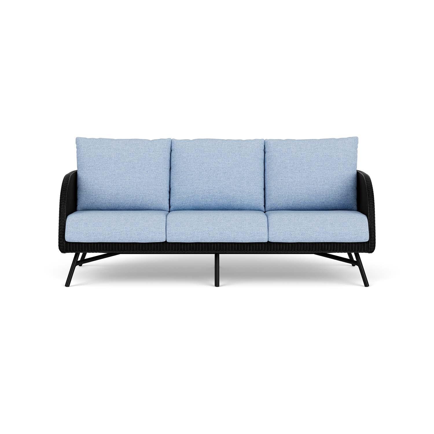 Lloyd Flanders Essence Sofa W/Demo Skyway Fabric - Ebony Finish thumbnail