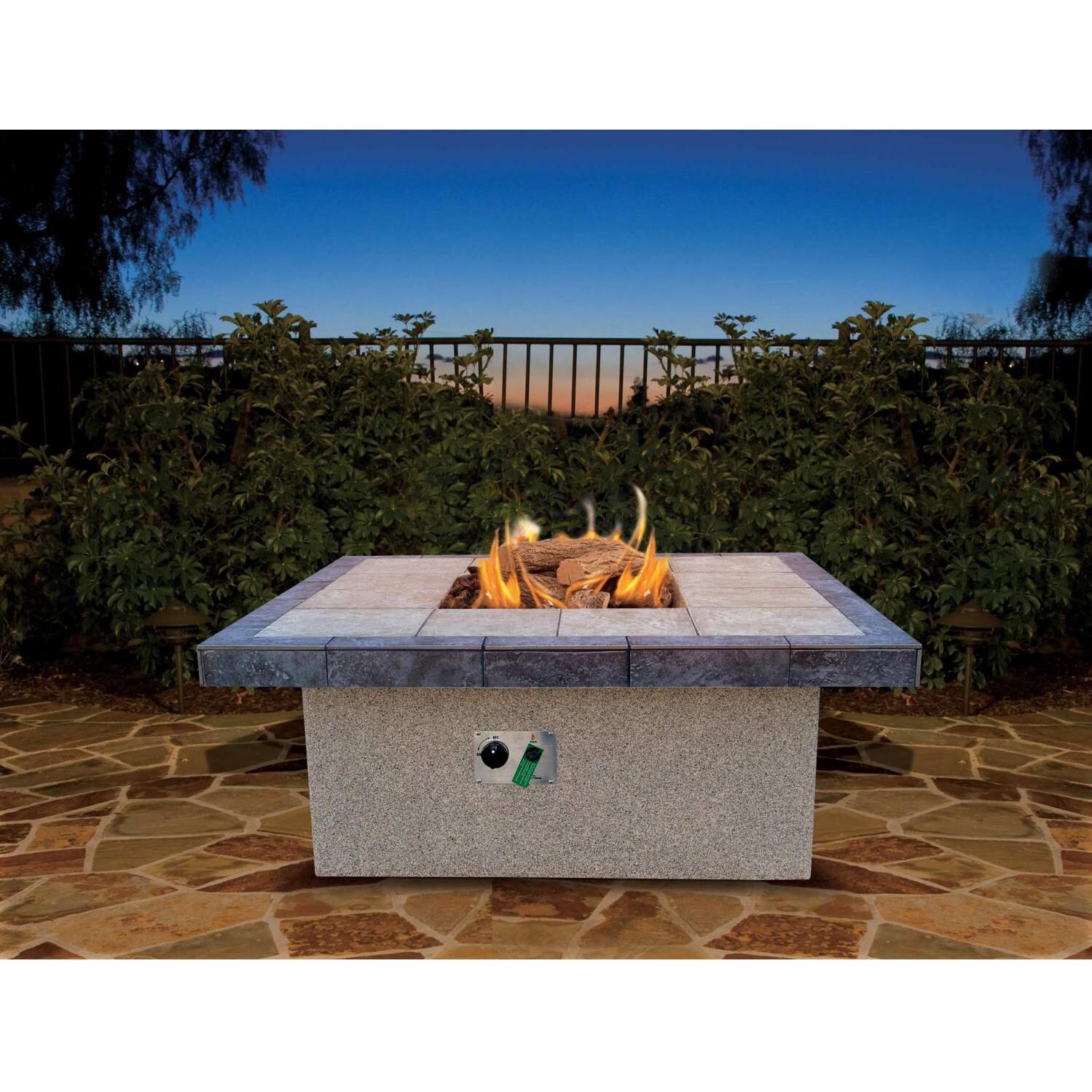 Cal Flame 48-Inch Coffee Height Outdoor Propane Gas Square Firepit (Tile Finish Shown Not Available) thumbnail