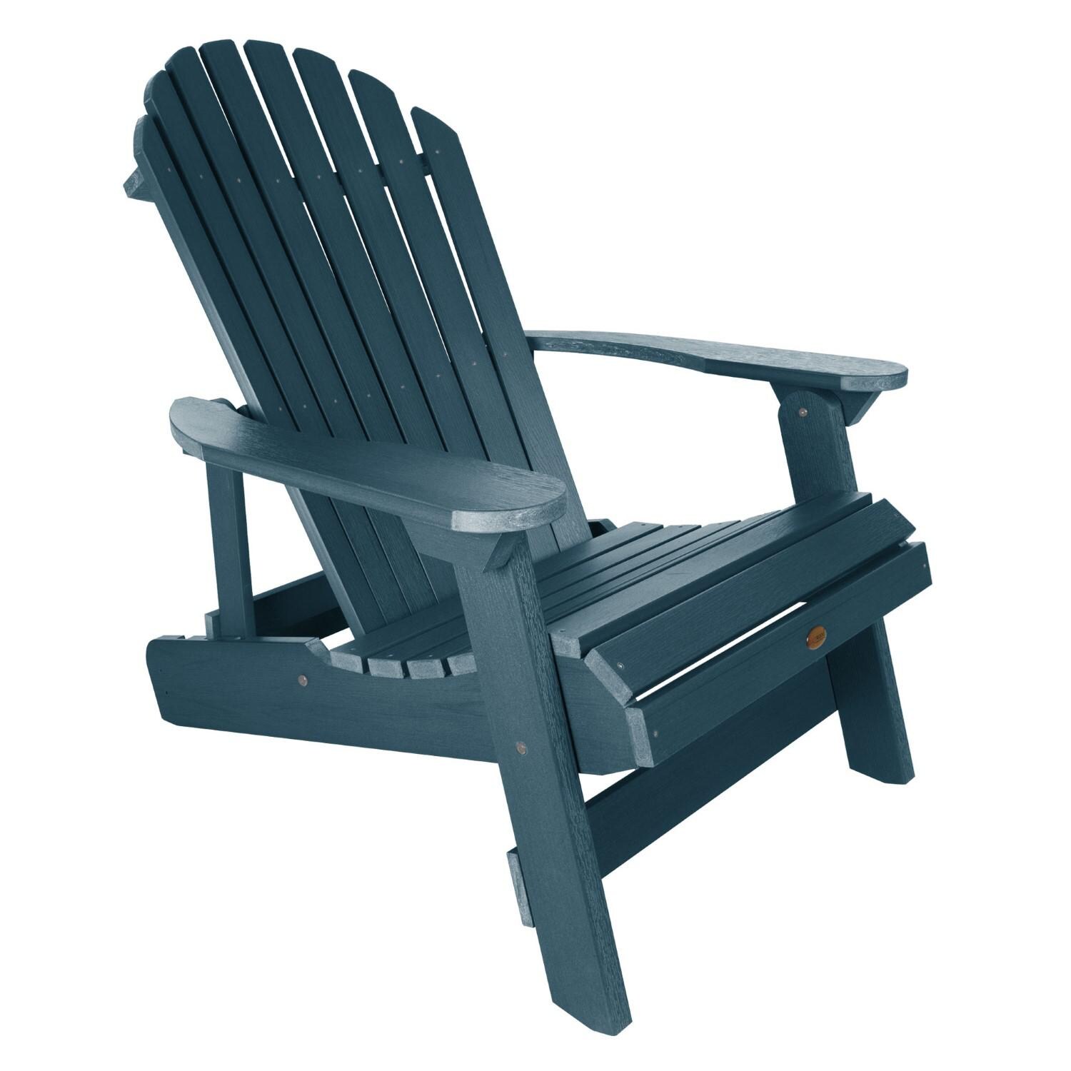 Lakeview King Dream Bay Folding & Reclining Adirondack Chair - Nantucket Blue - On White thumbnail