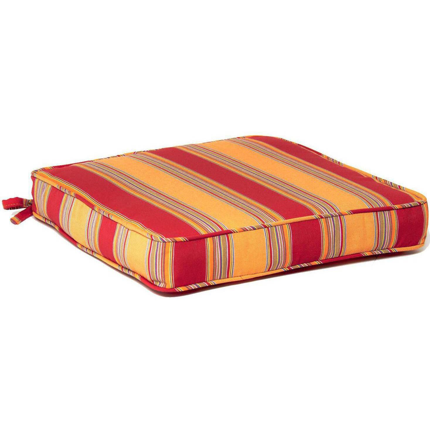 Sunbrella Bravada Salsa Large Outdoor Replacement Seat Cushion W/ Piping By BBQGuys Signature