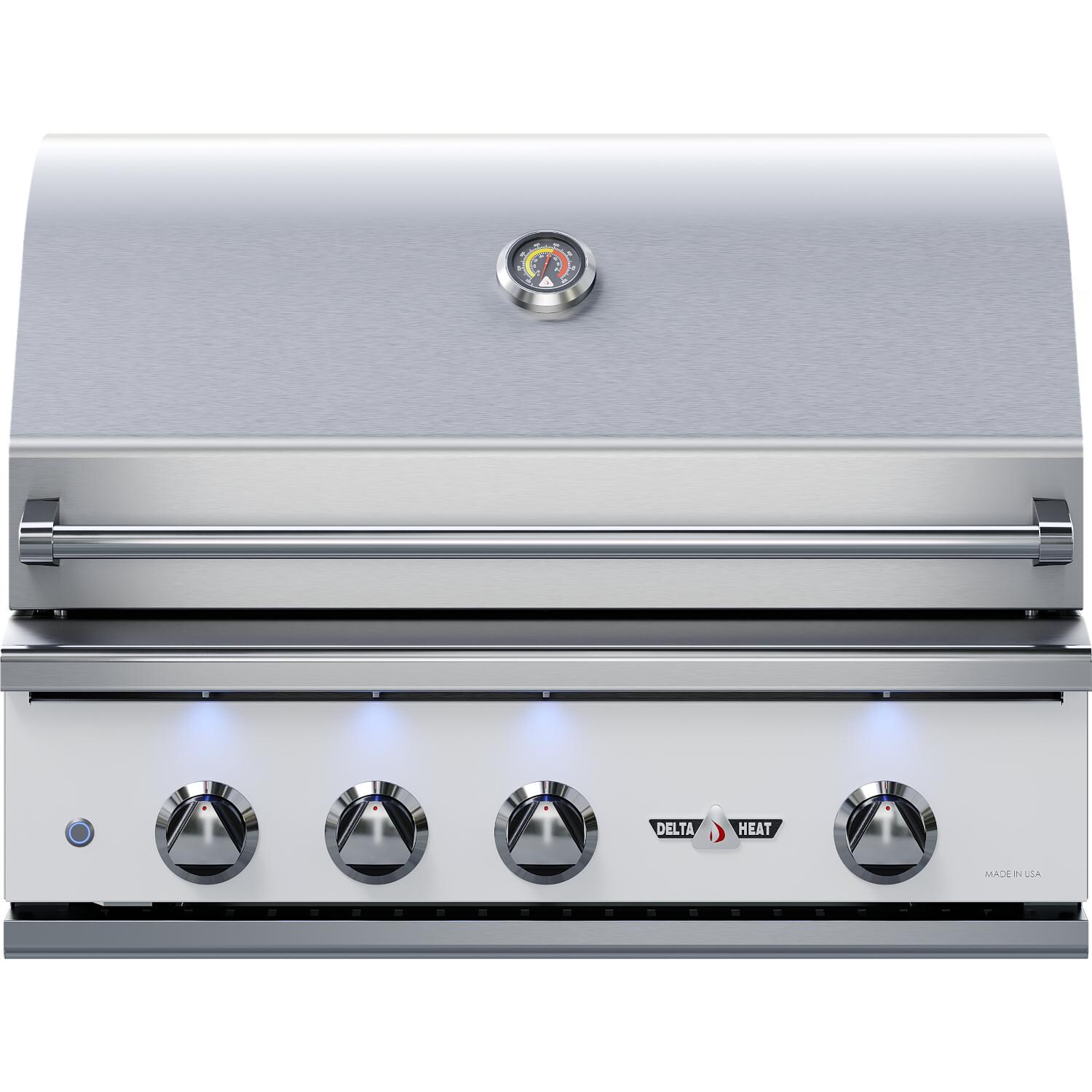 Delta Heat DHBQ32RS-WL 32-Inch 3-Burner Built-In Propane Grill w/ Rotisserie & Sear Zone - White Control Panel thumbnail