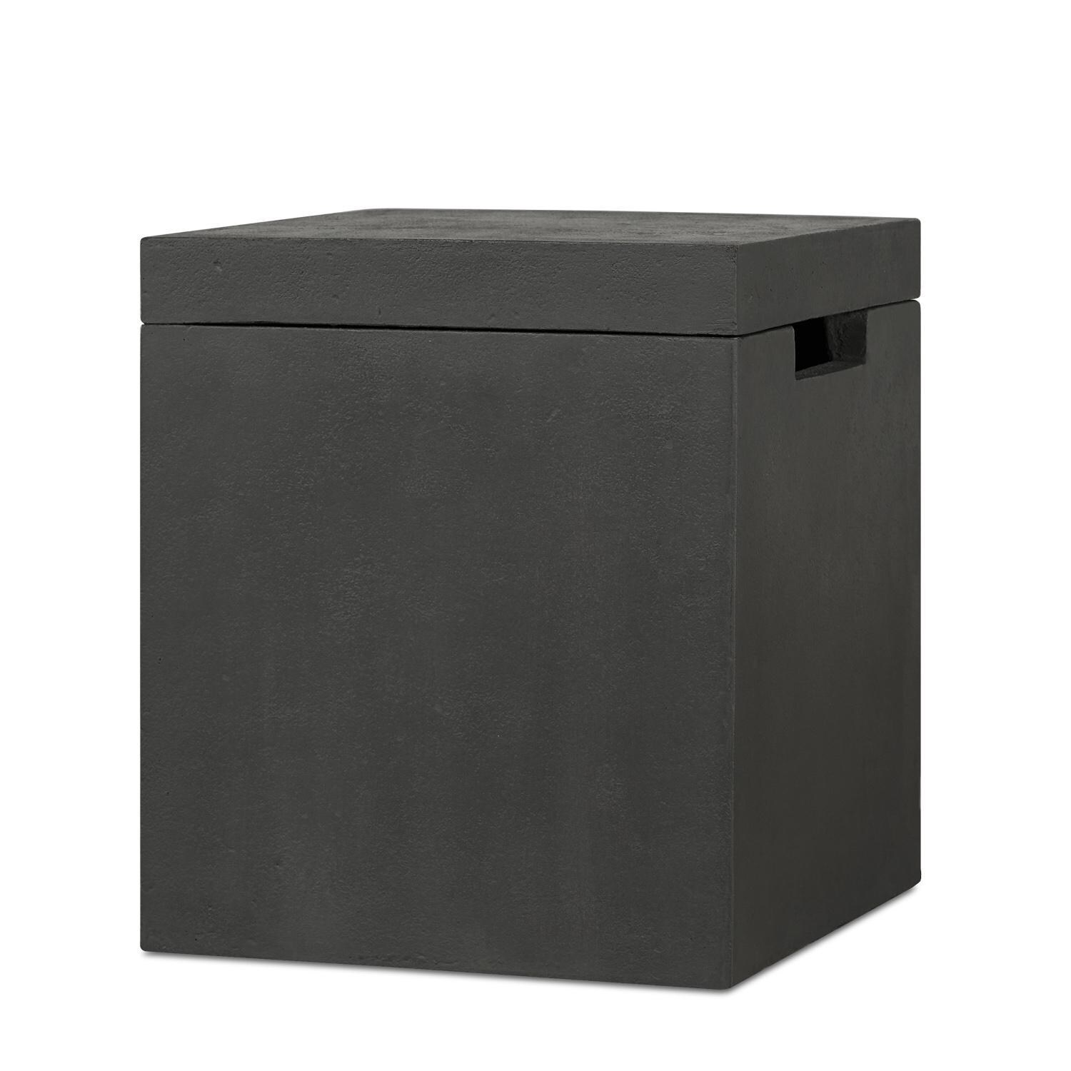 BBQGuys Signature 3707-CBN Hickory Bay Propane Tank Cover - Carbon - Display - White Background thumbnail