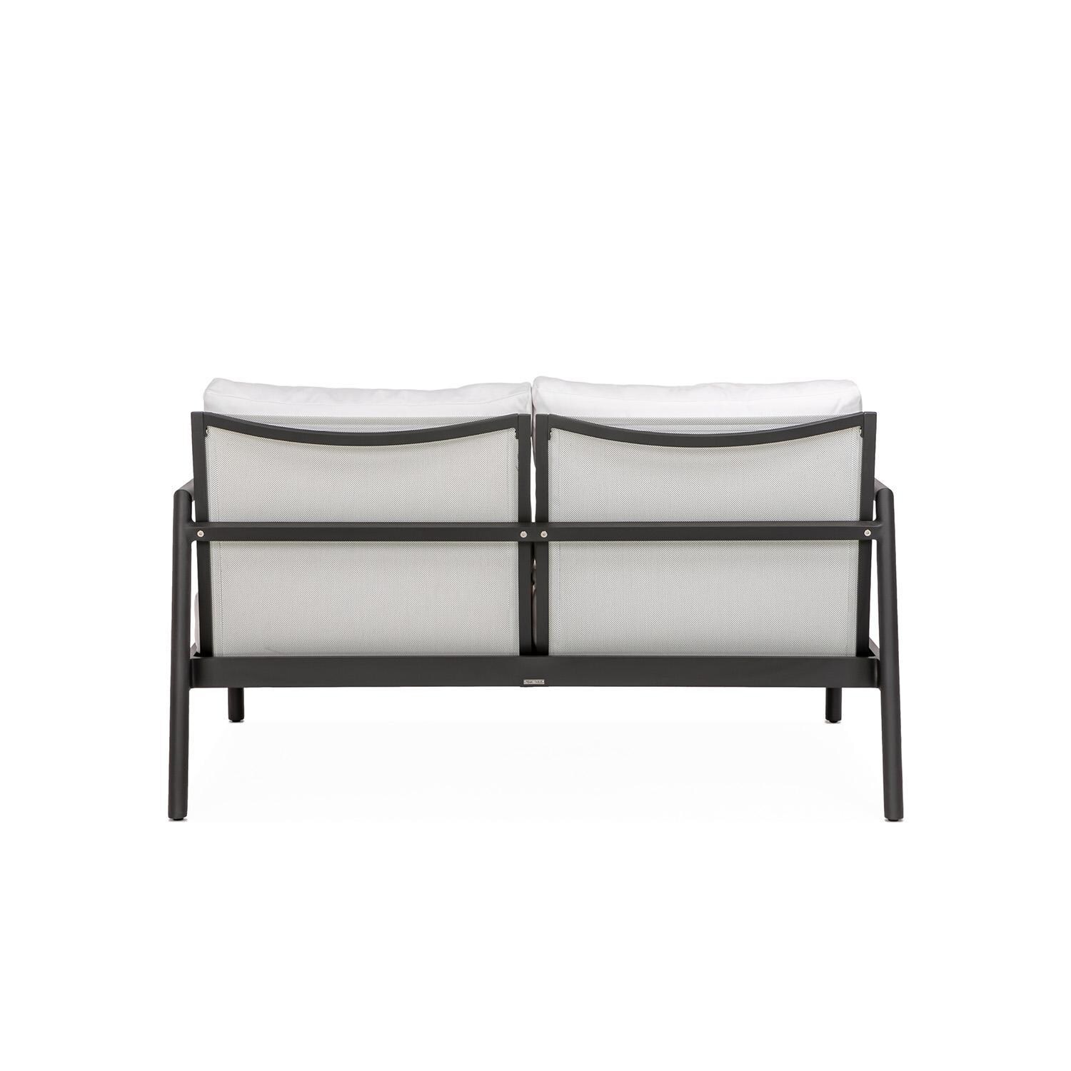 Teak + Table Paros Loveseat in Natural - Frame Back - White Background thumbnail