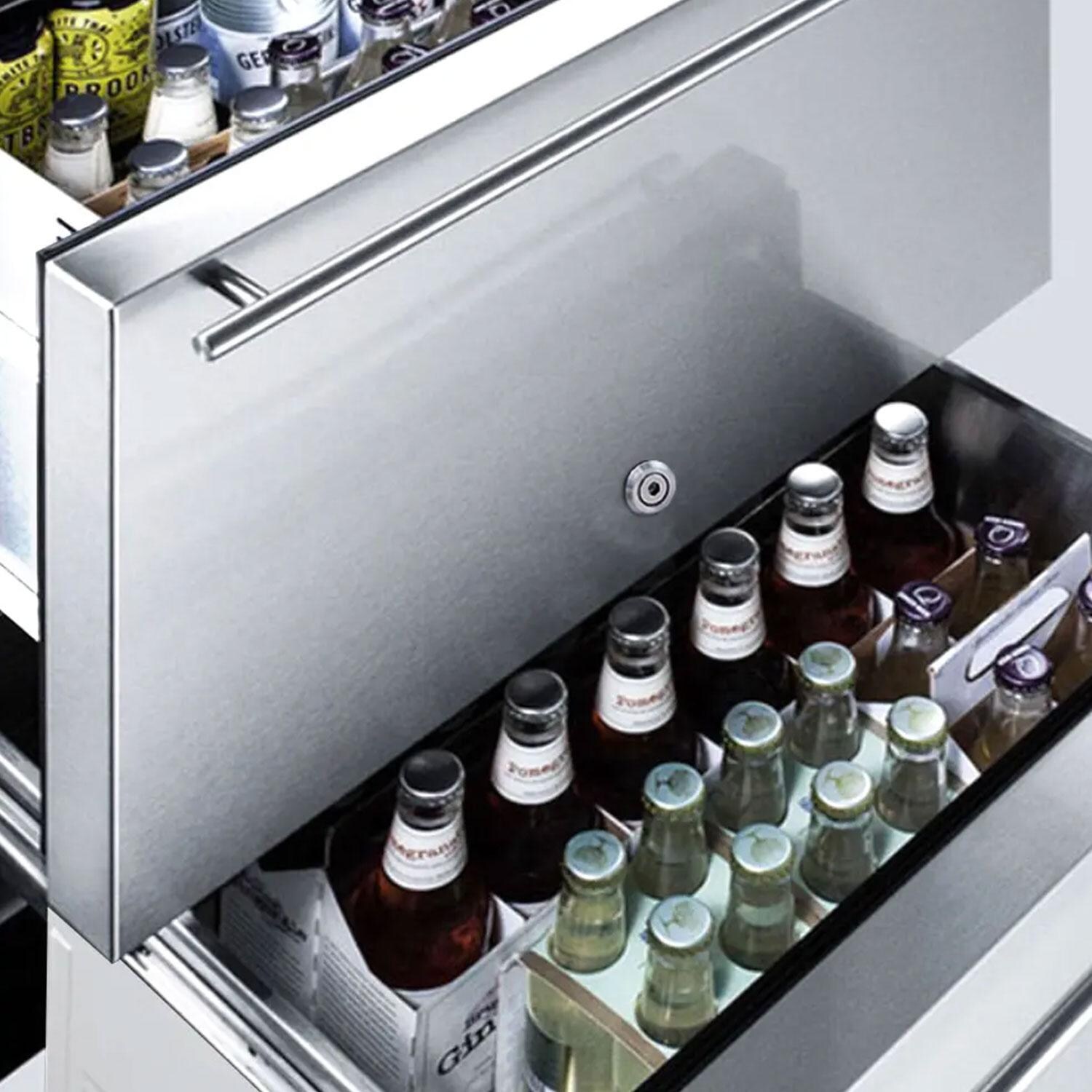 XO Appliance XOU24ORDS 24-Inch 5.3 Cu. Ft. Stainless Steel Refrigerator Drawers - Fully Stocked - Detail thumbnail