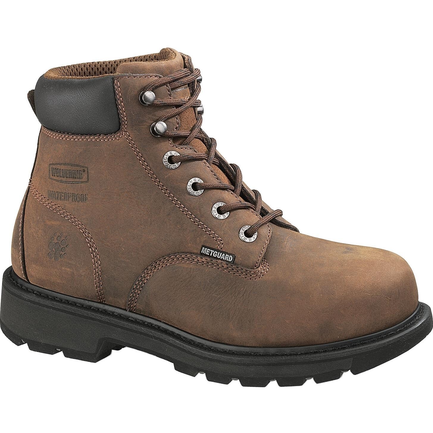 Wolverine Mens Mckay 6 Inch Waterproof Internal Metatarsal Guard Steel