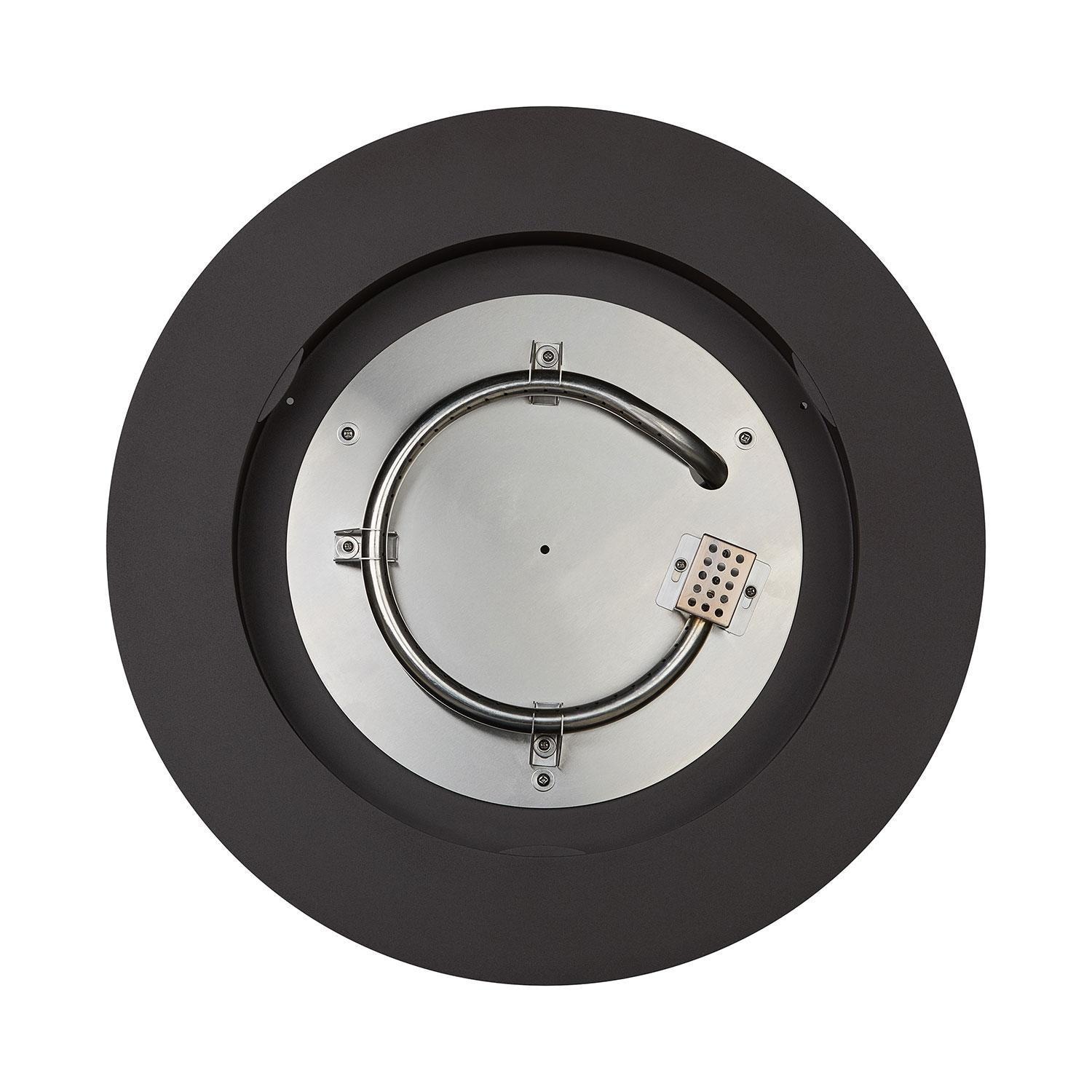 Elysian 24-in Round Steel Propane Fire Pit Table w/ Hidden Tank in Dark Bronze by Lakeview Outdoor Designs - Burner - Detail thumbnail