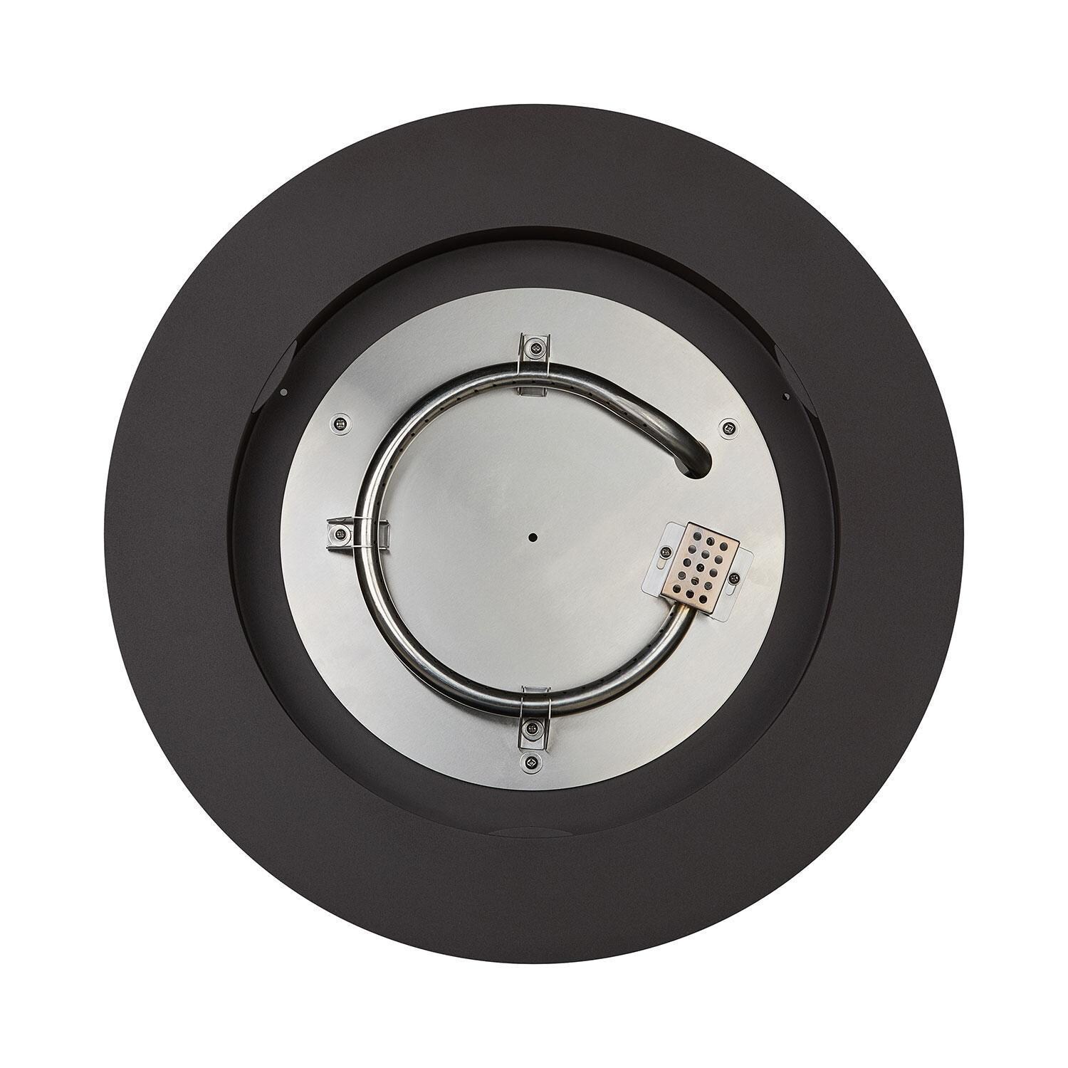 Elysian 24-in Round Steel Propane Fire Pit Table w/ Hidden Tank in Dark Bronze by Lakeview Outdoor Designs - Burner - Detail thumbnail