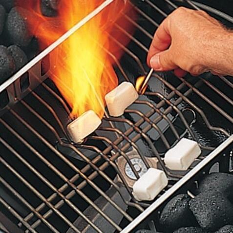 Weber 7417 Lighter Cubes - Shown in Grill - Lifestyle thumbnail