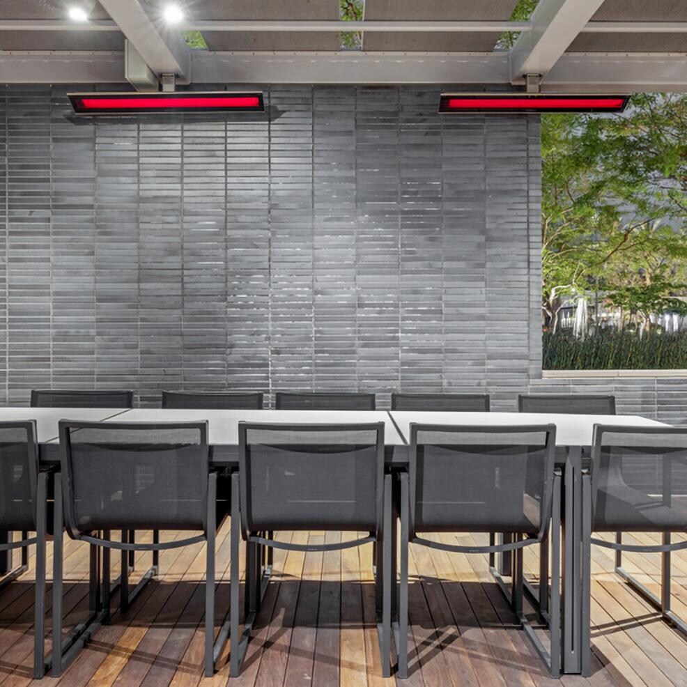 Bromic BH0320021 50 Inch 3400W Platinum Electric 208V - Black - On the Patio - Lifestyle thumbnail