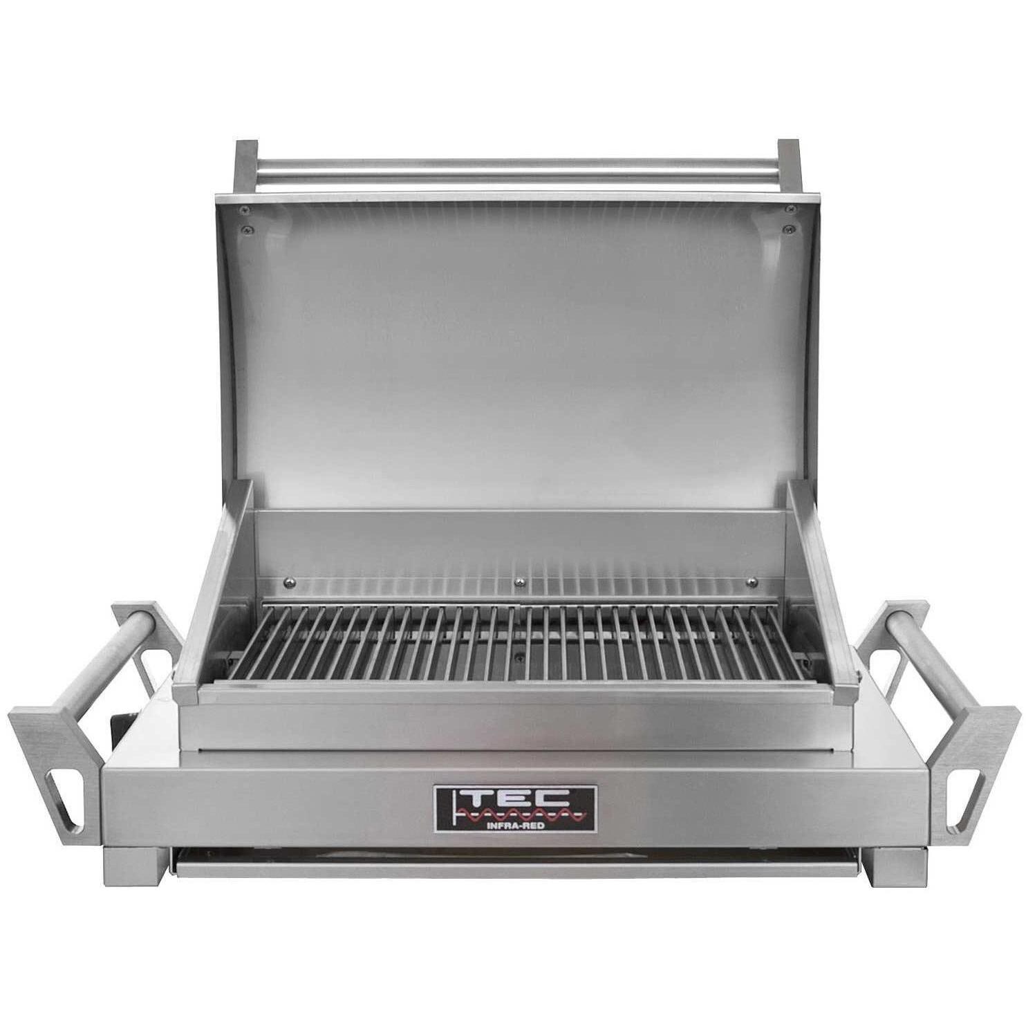 TEC G-Sport FR 30-Inch Natural Gas Portable Tabletop Infrared Grill - Lid Open