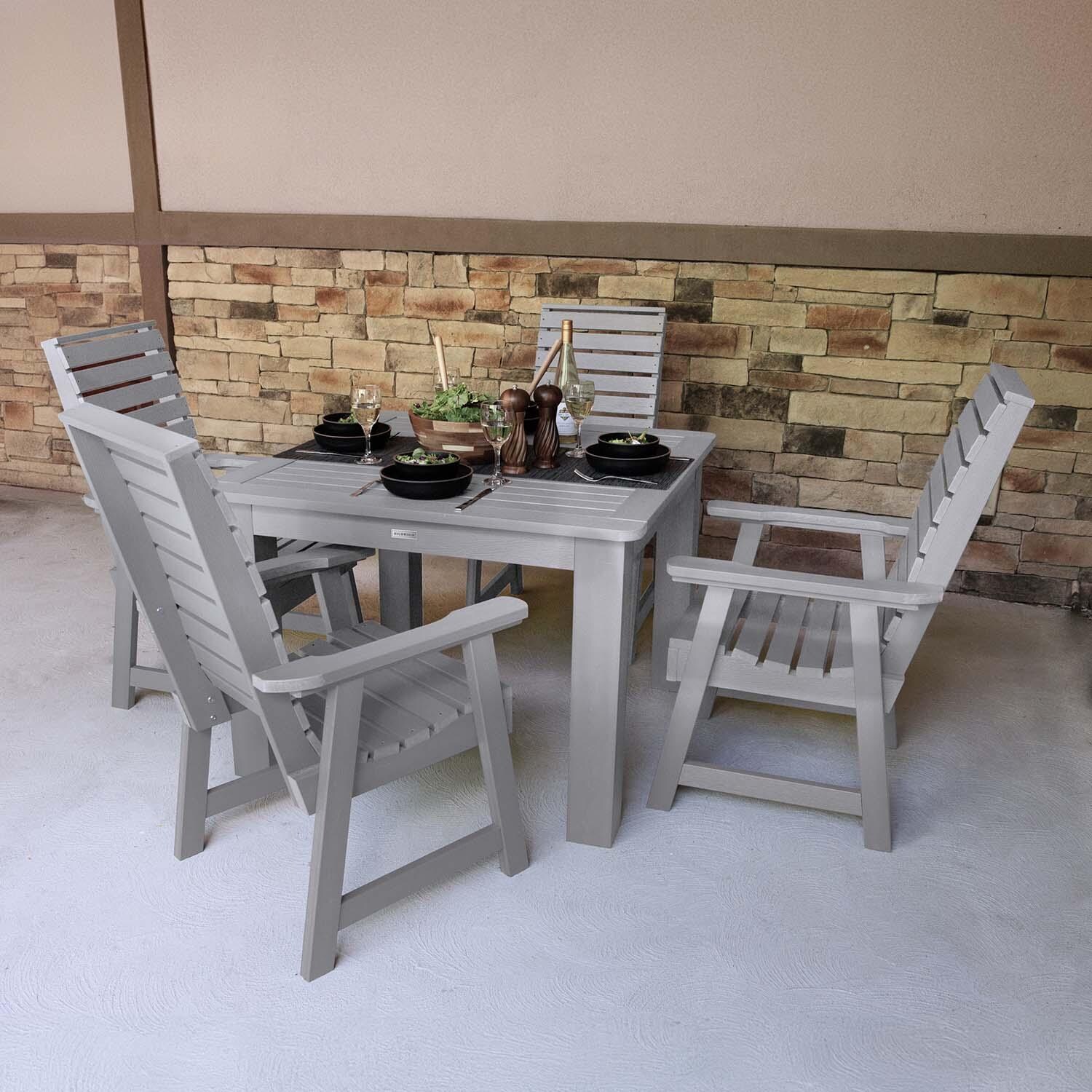 Elm Pointe 5 Pc Square Dining Set in Harbor Gray By Lakeview Outdoor Designs - Lifestyle thumbnail