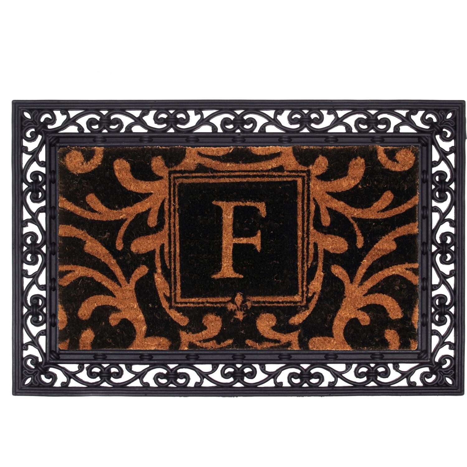 Evergreen Classic Block Monogram Coir Door Mat thumbnail