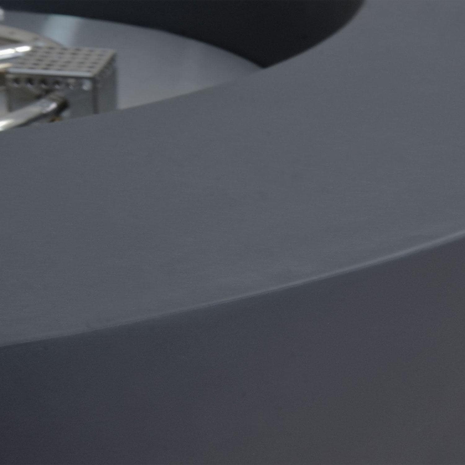 Lunar Bowl 40 Inch Round Concrete Natural Gas Fire Bowl in Dark Gray By Elementi - Material - Detail thumbnail