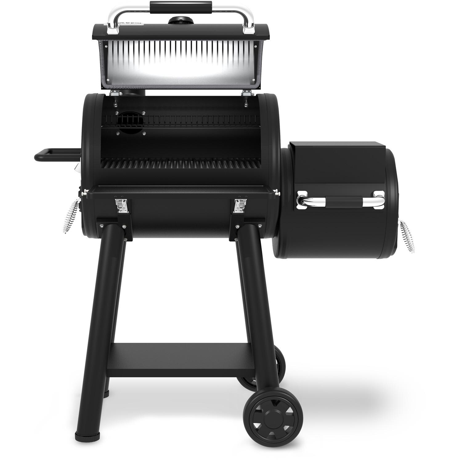 Broil King 955050 Regal Charcoal Offset 400 Smoker - Hood Open thumbnail