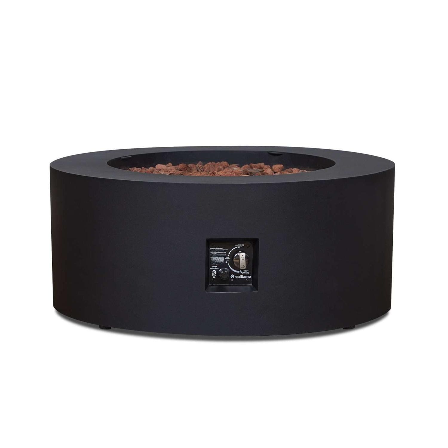 Lakeview SCC9815LPBLK Elysian 36-Inch Round Propane Fire Table w/ NG Conversion Kit - Black - Control thumbnail