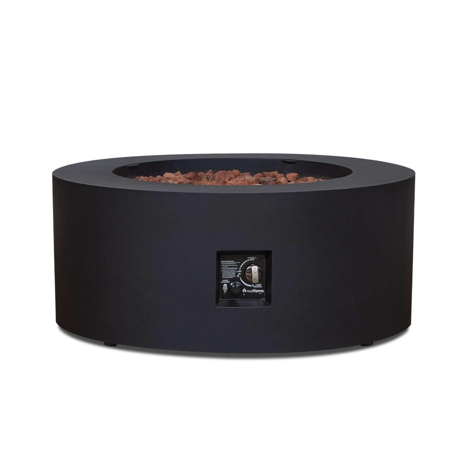 Lakeview SCC9815LPBLK Elysian 36-Inch Round Propane Fire Table w/ NG Conversion Kit - Black - Control thumbnail