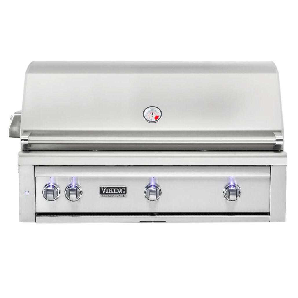 Viking Professional 5 Series 42-Inch Built-In Propane Gas Grill With One Infrared Burner And Rotisserie - VQGI5420LSS
