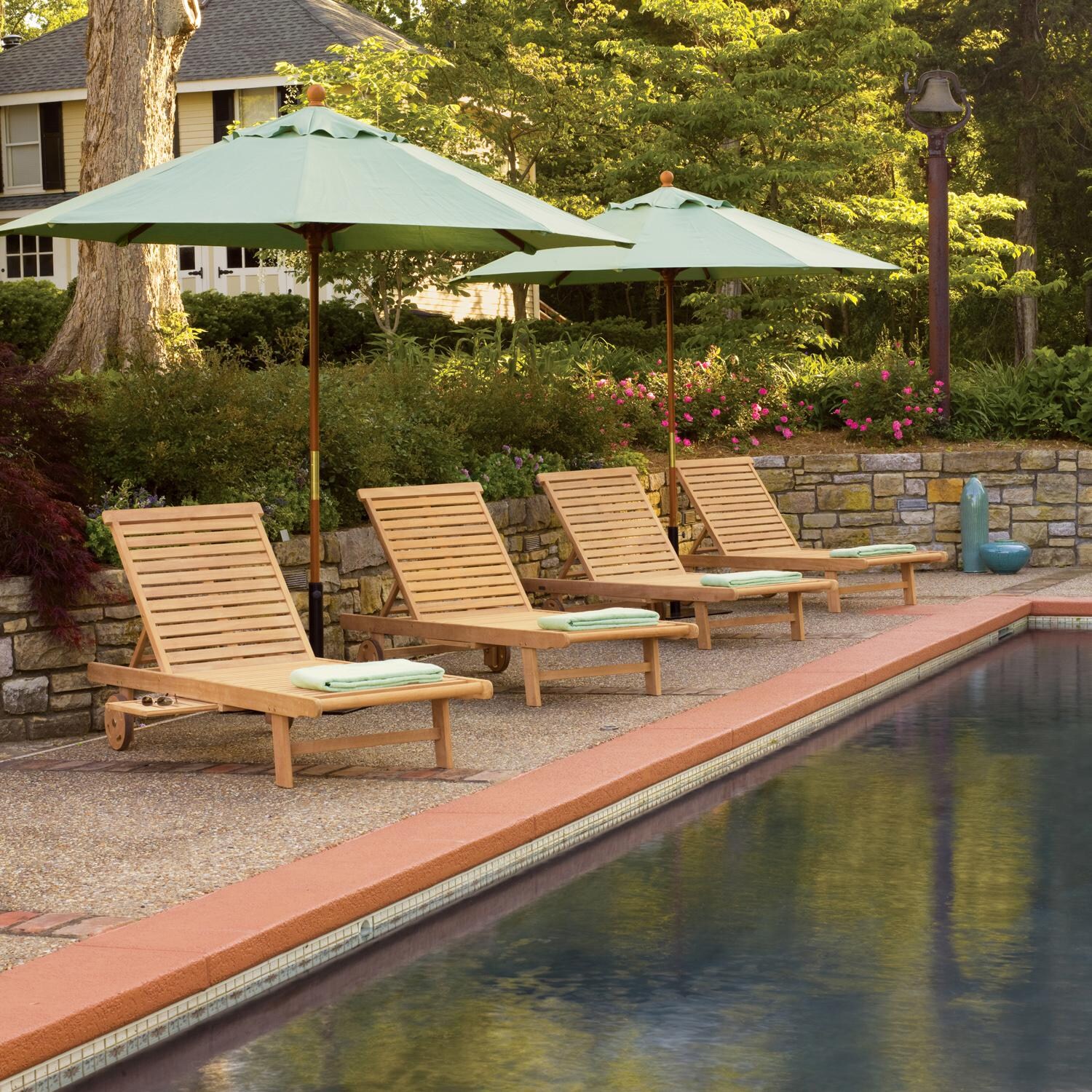 Oxford Garden Oxford Natural Teak Chaise Lounge - Backyard thumbnail