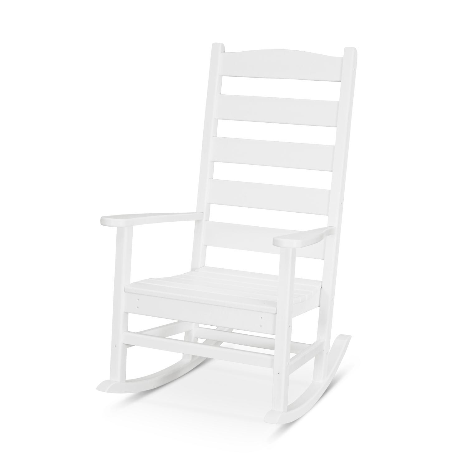 POLYWOOD Shaker Porch Rocking Chair - White : BBQGuys