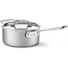 All-Clad D5 Stainless 3-Quart Sauce Pan With Loop Handle And Lid image