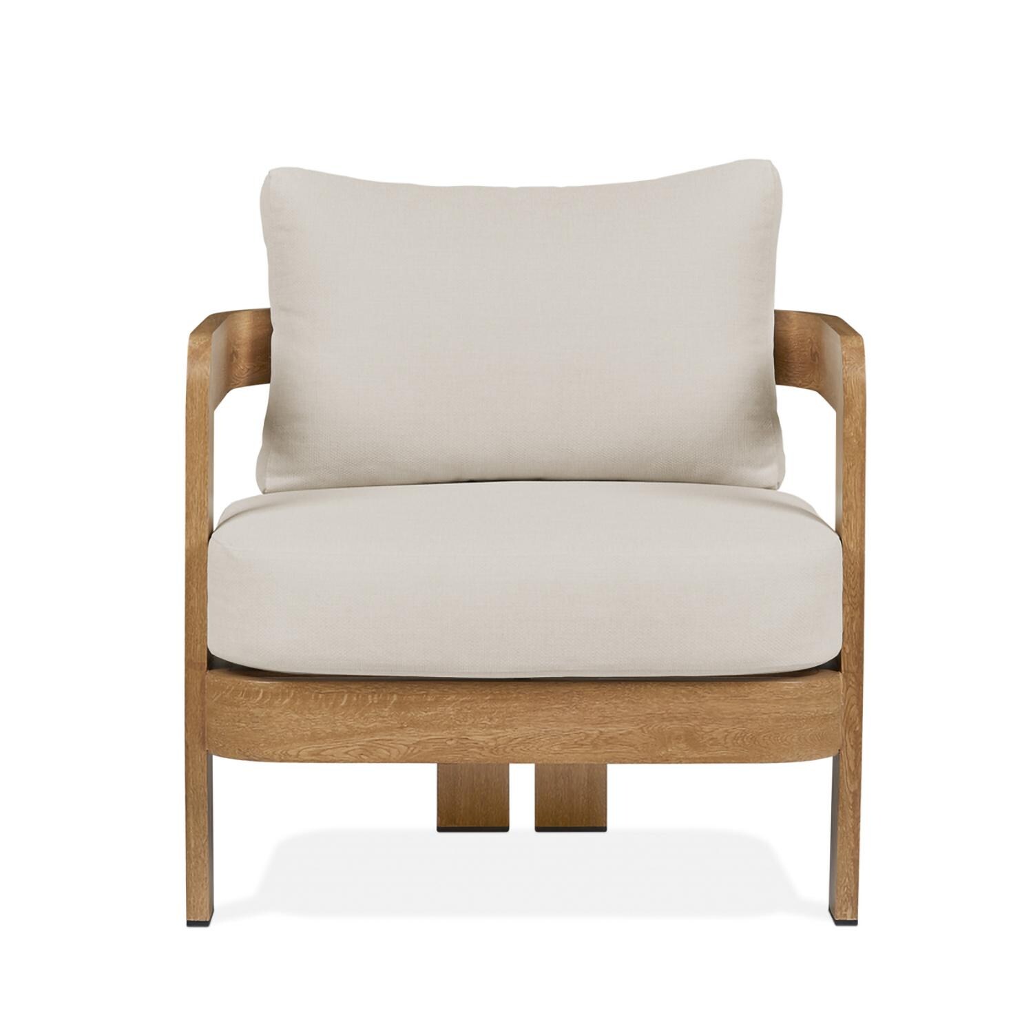 Lakeview Outdoor Designs SC13095-WDLK Bocage Metal Club Chair in Weathered Lakewood w/ Cushions - Front - White Background