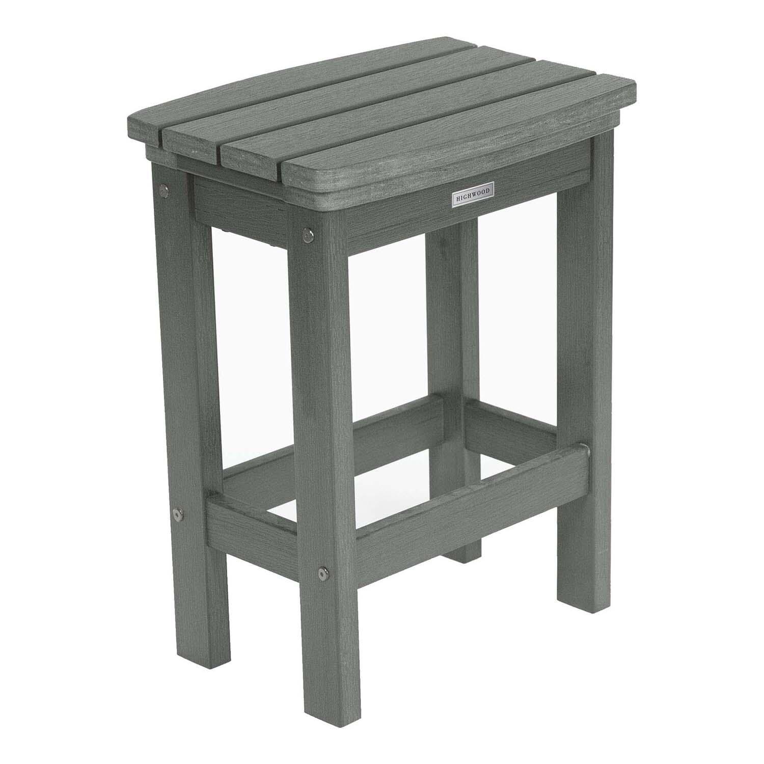 Hart Lane Polyresin Bar Stool Counter Height in Coastal Teak By Lakeview Outdoor Designs - Angled Right - White Background thumbnail