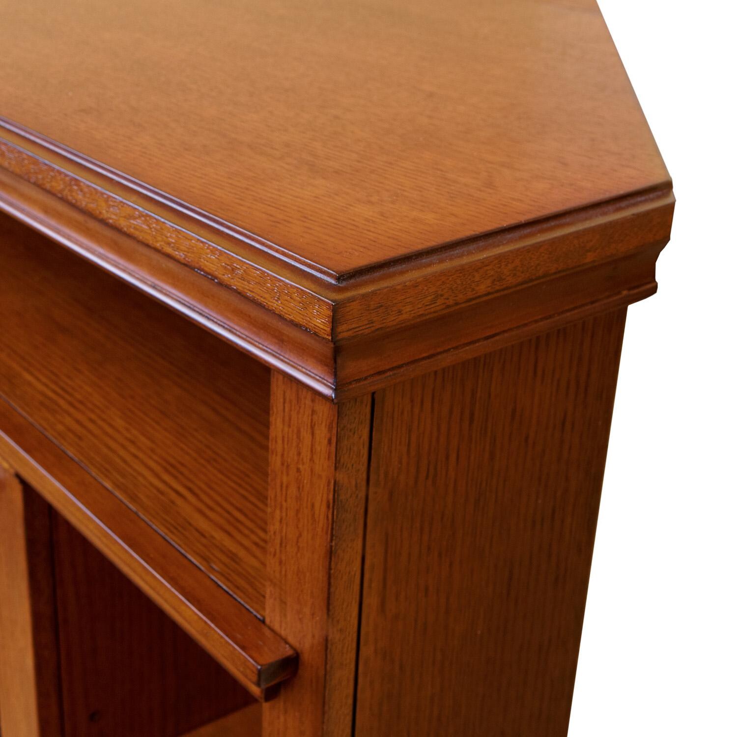 Real Flame - 3750E-O - Churchill 50-Inch Corner Electric Fireplace With Mantel - Oak - Corner Detail thumbnail