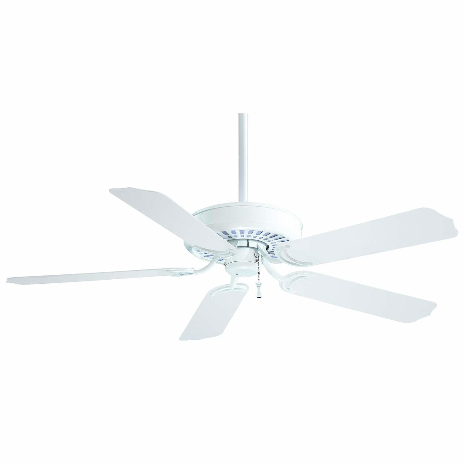 Minka-Aire F571-WH Sundance 52-Inch 5-Blade Ceiling Fan in White Finish w/ White All Weather Blades - Convertible thumbnail