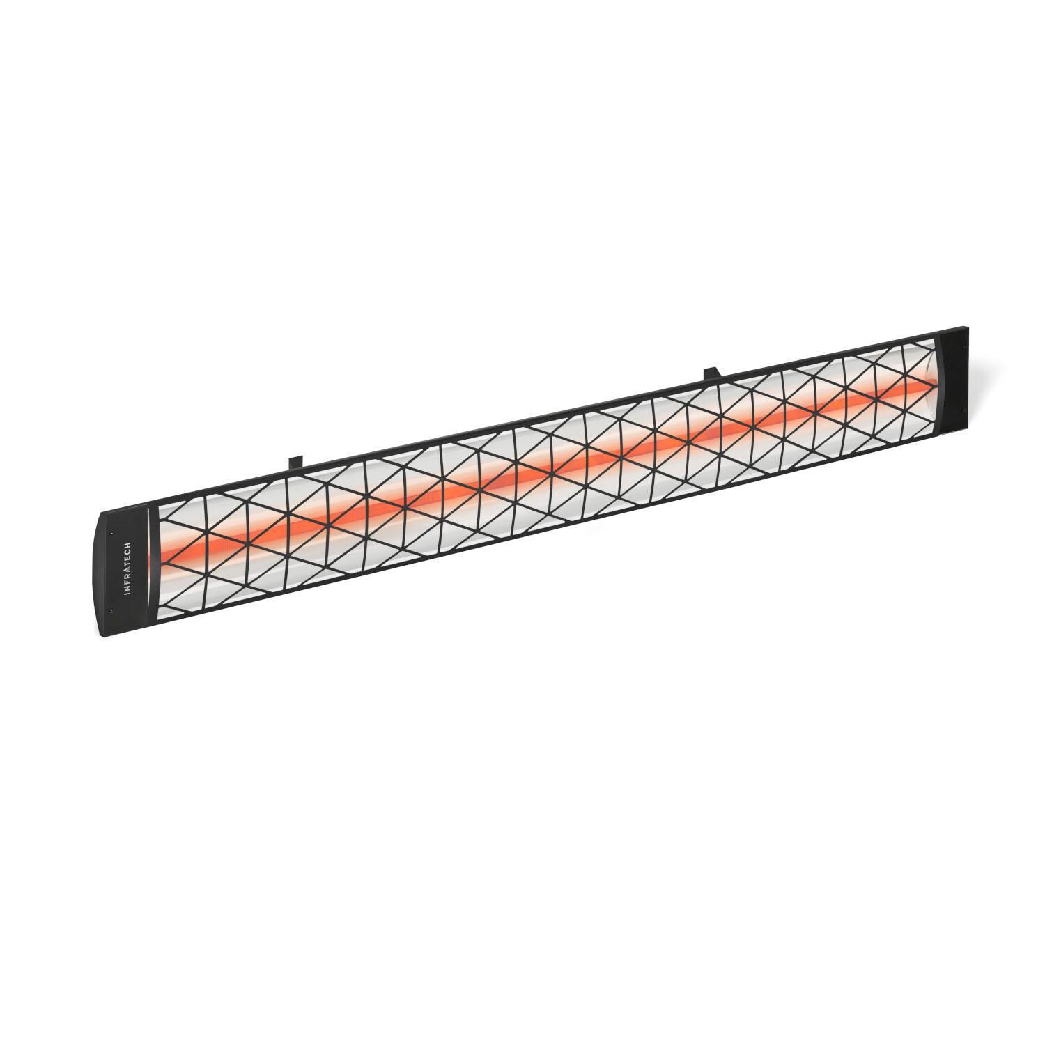 Infratech Motif Collection 61 1/4-Inch 4000W Single Element 240V Electric Infrared Patio Heater - Black W/ Contemporary Fascia - C4024BL1