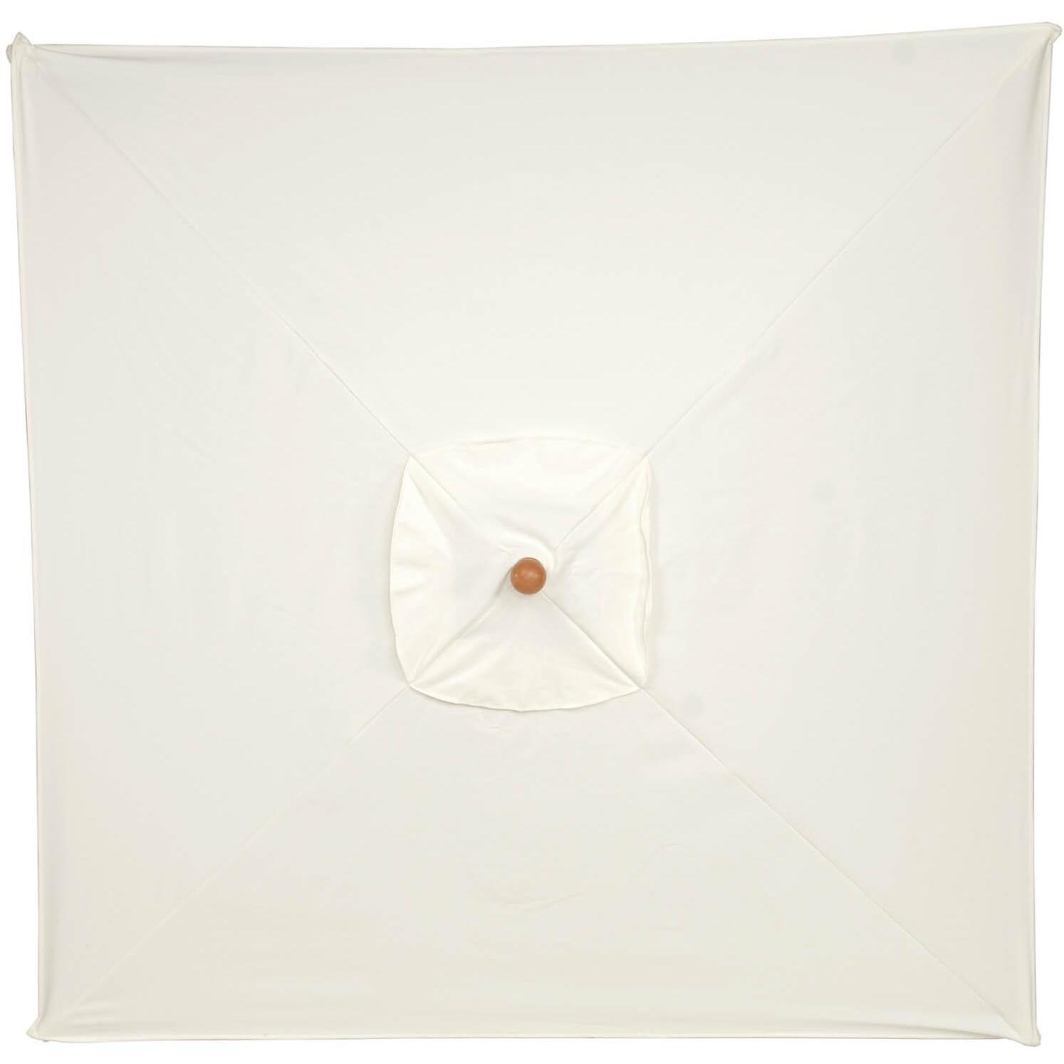 Oxford Garden 6 Ft. Square Wood Patio Market Umbrella - Top thumbnail