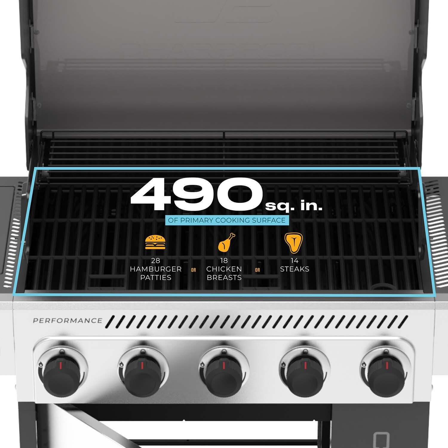 Charbroil 463463225 5-Burner Propane Grill - Stainless - Capacity - Detail thumbnail