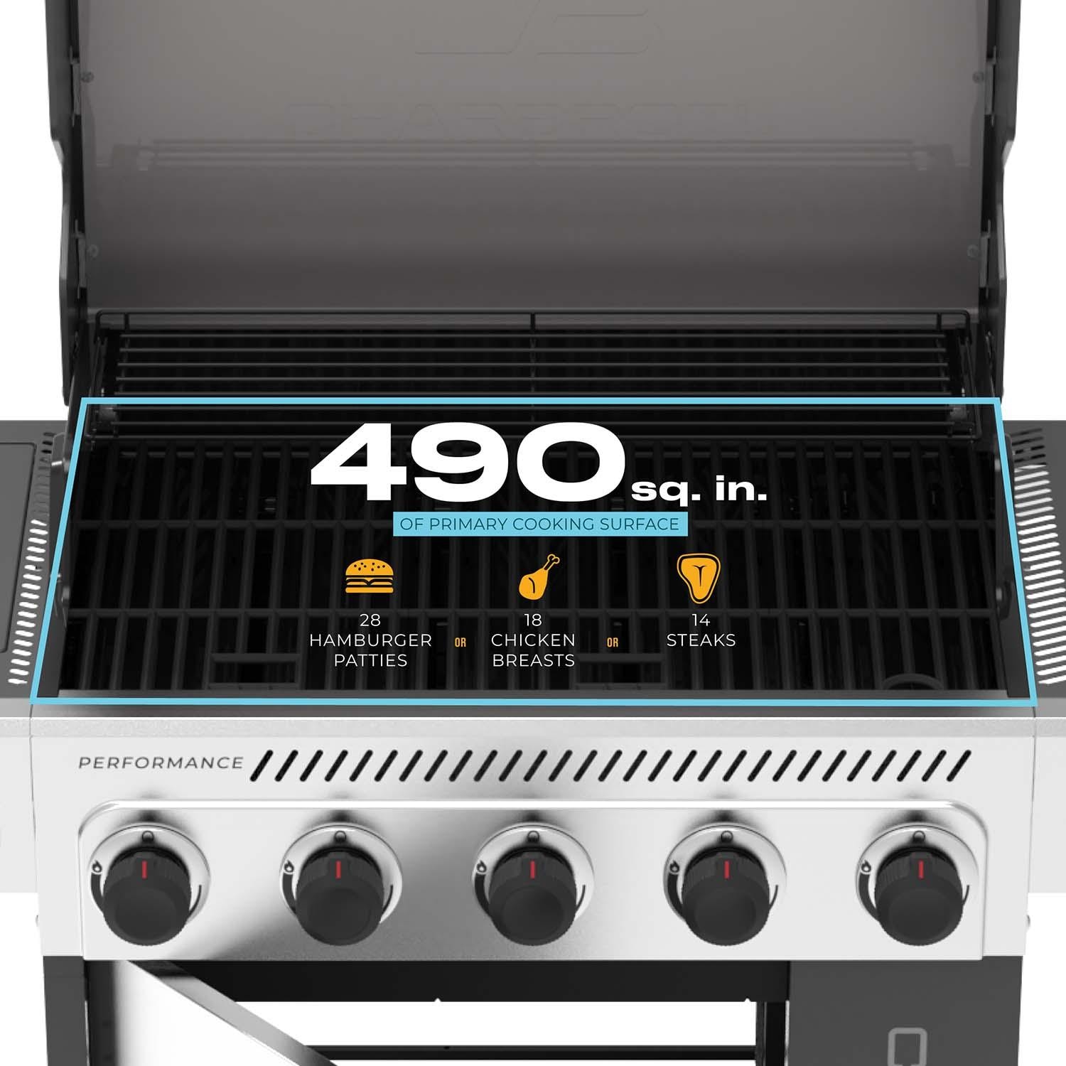 Charbroil 463463225 5-Burner Propane Grill - Stainless - Capacity - Detail thumbnail