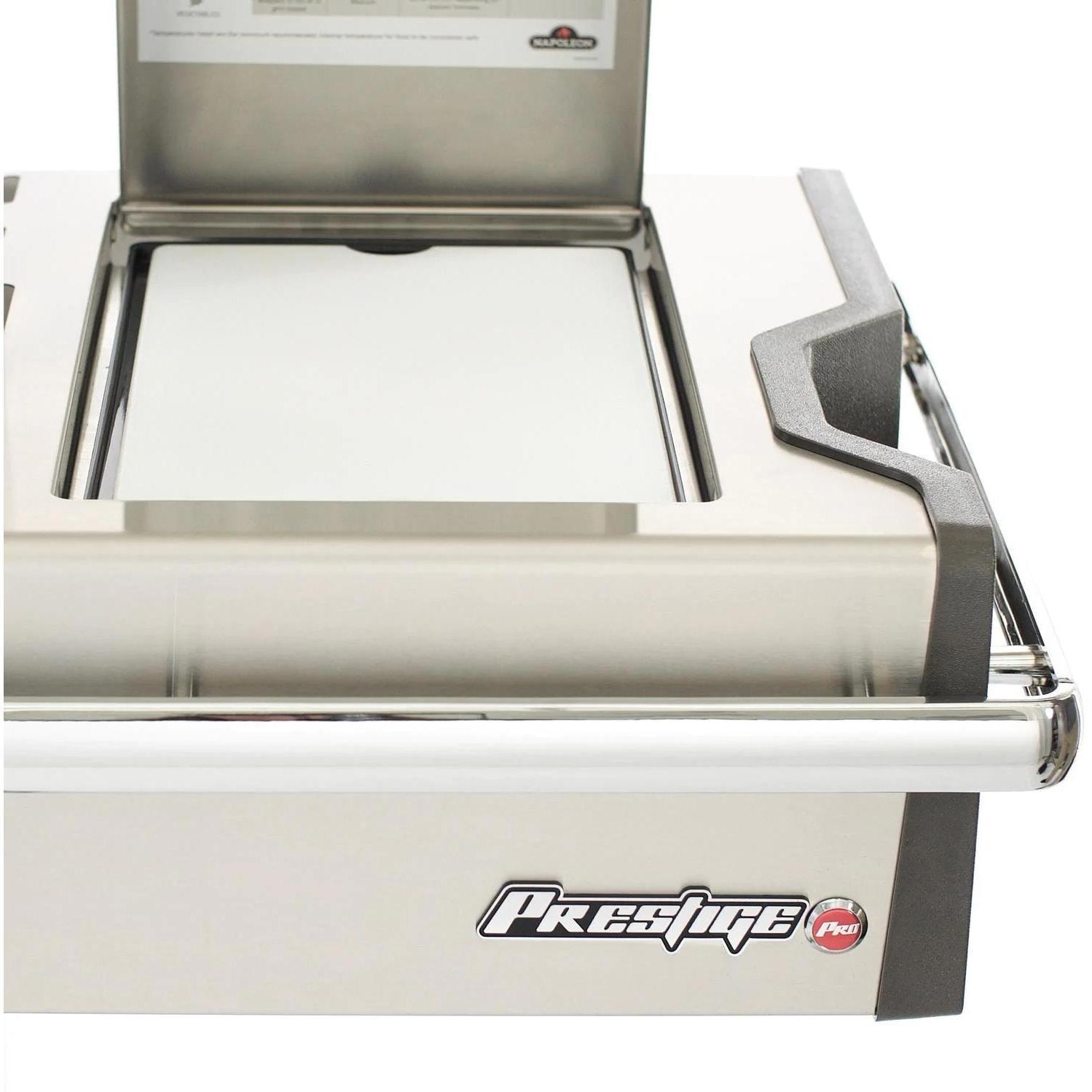 Napoleon PRO825RSBINSS-3 Legacy Prestige PRO 825 Natural Gas Grill w/Infrared Rear Burner, Double Infrared Sear Burner & Side Burner - Integrated Ice Bucket And Cutting Board thumbnail