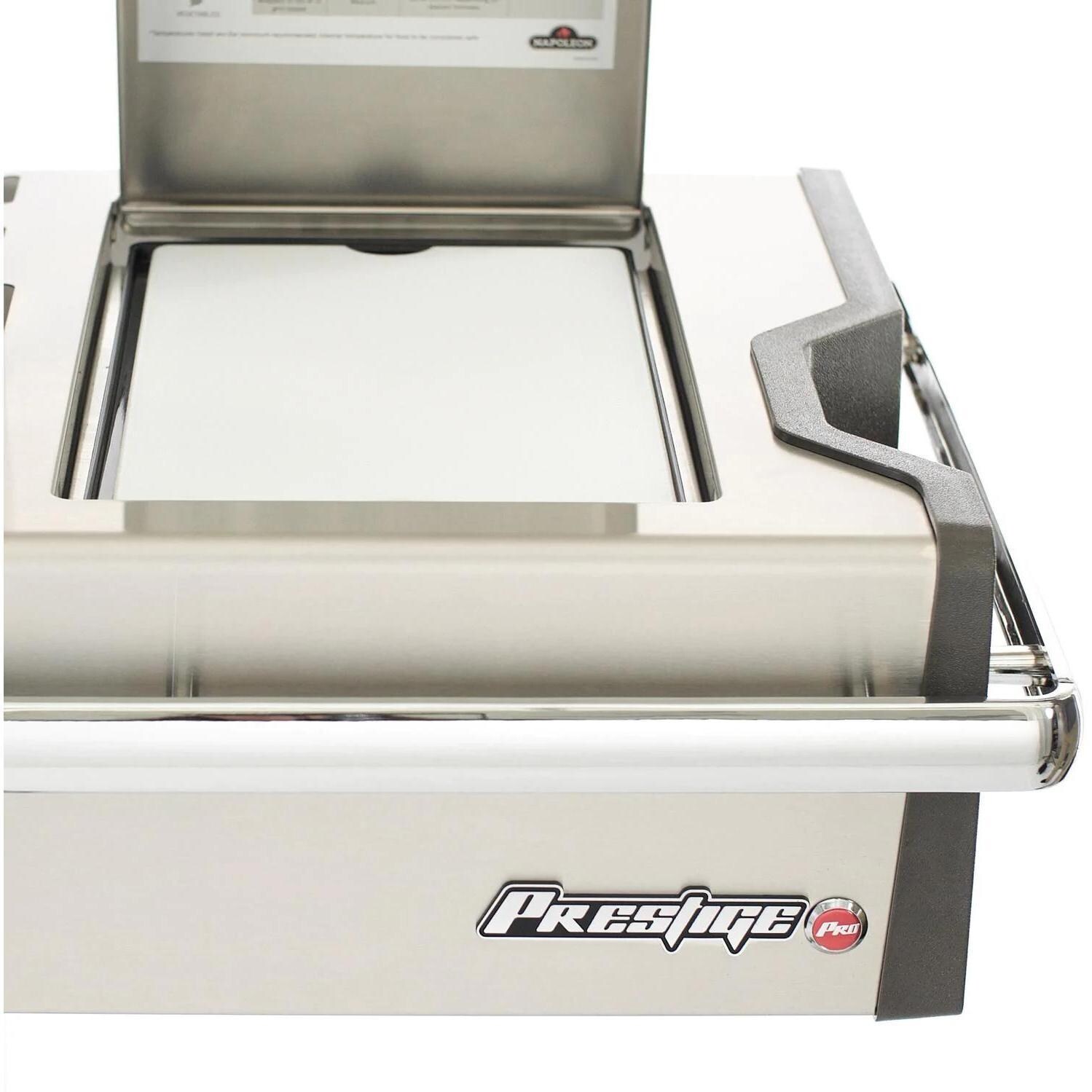 Napoleon PRO825RSBINSS-3 Legacy Prestige PRO 825 Natural Gas Grill w/Infrared Rear Burner, Double Infrared Sear Burner & Side Burner - Integrated Ice Bucket And Cutting Board thumbnail