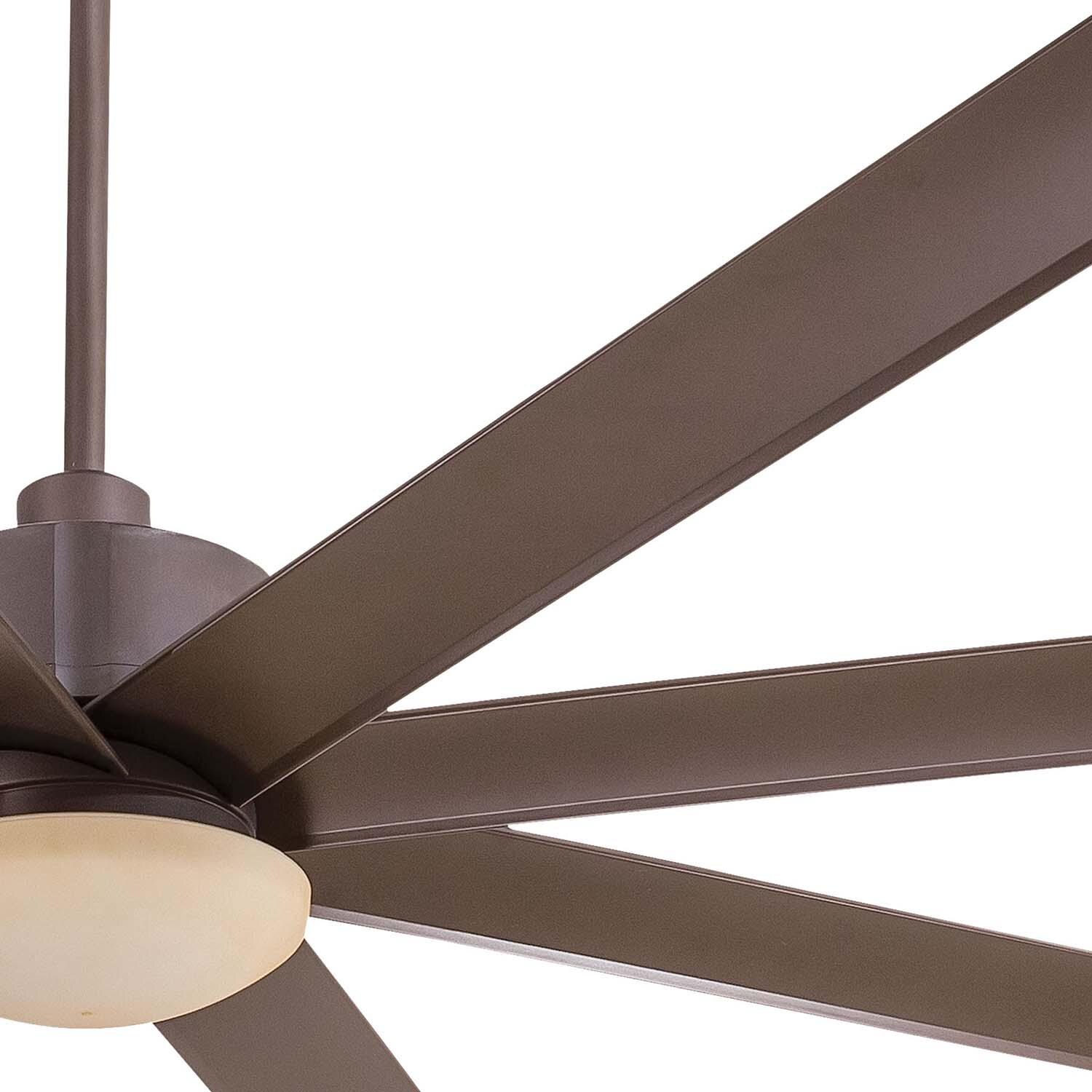 Minka-Aire F888L-ORB Slipstream 65-Inch 8-Blade LED Ceiling Fan in Oil Rubbed Bronze Finish w/ Oil Rubbed Bronze Blades & Tinted Opal Glass - Right Side thumbnail