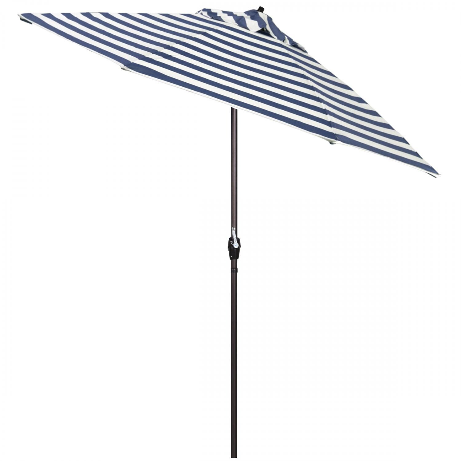 California Umbrella Casa Series 9 Ft Octagonal Aluminum Auto Tilt Patio Umbrella W/ Crank Lift - Tilted thumbnail