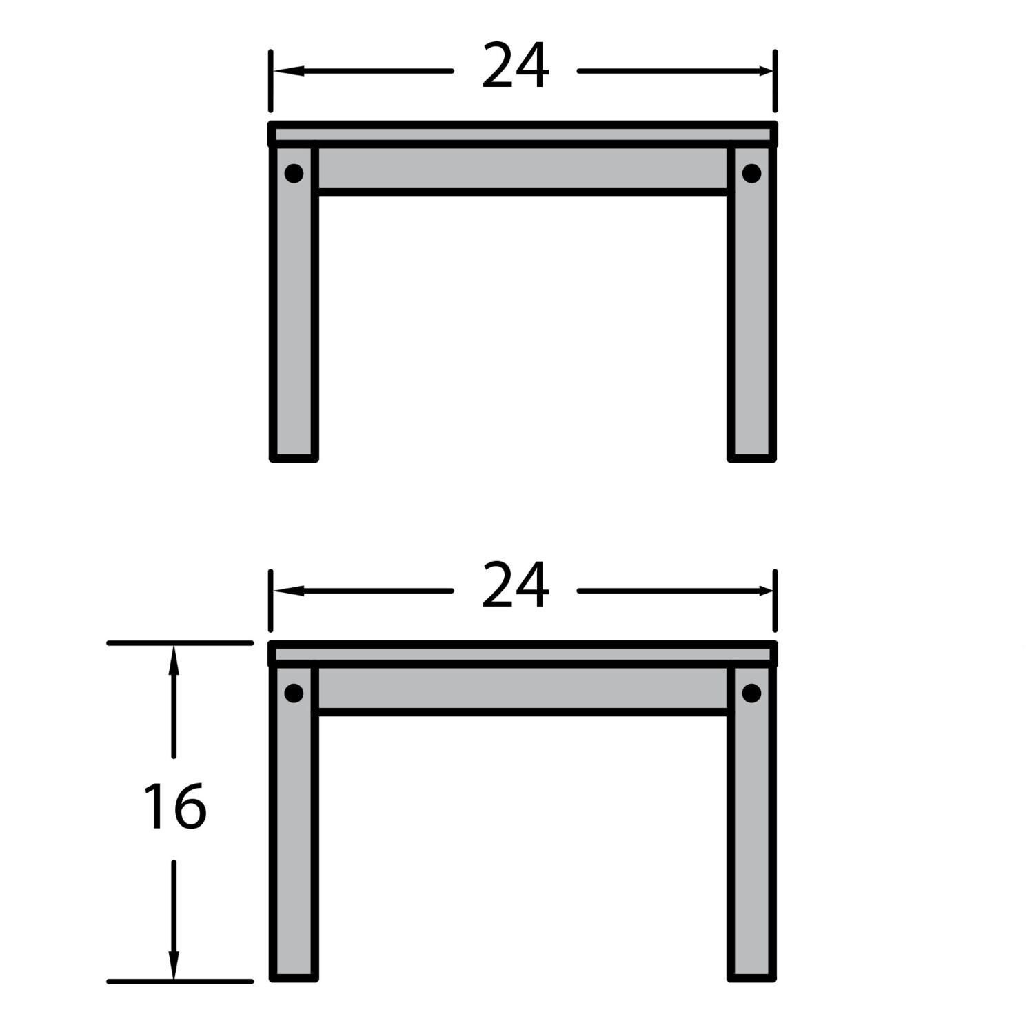 Lakeview Adirondack Side Table - Eucalyptus - Line Drawing thumbnail